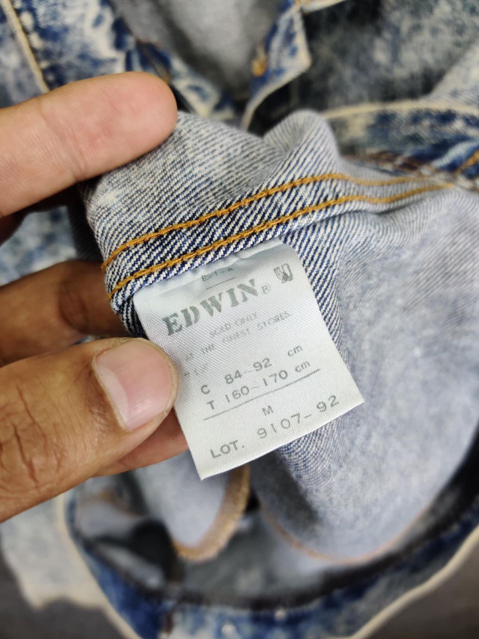 Edwin Edwin x Gold Rush Acid Wash Denim Trucker Jacket Size US M / EU 48-50 / 2 - 16 Thumbnail