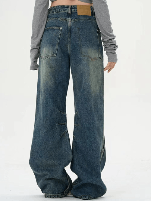 Japanese Brand × Jean American high street washed distressed jeans high waist Size US 32 / EU 48 - 3 Thumbnail