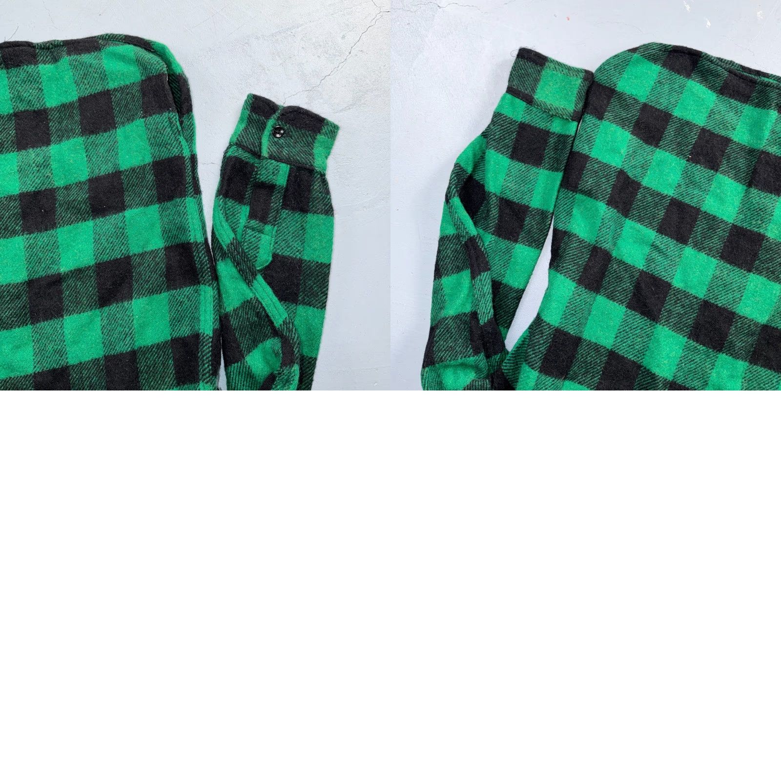 Vintage VINTAGE Five Brother Button-Down Shirt Buffalo Plaid Wool Green 1950s Rockabilly Mens L Casual Long Sleeve Flannel Size US L / EU 52-54 / 3 - 9 Thumbnail