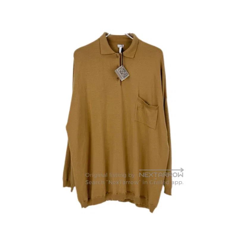 Loewe Loewe Camel color embroidered logo wool sweater Size US XS / EU 42 / 0 - 1 Thumbnail