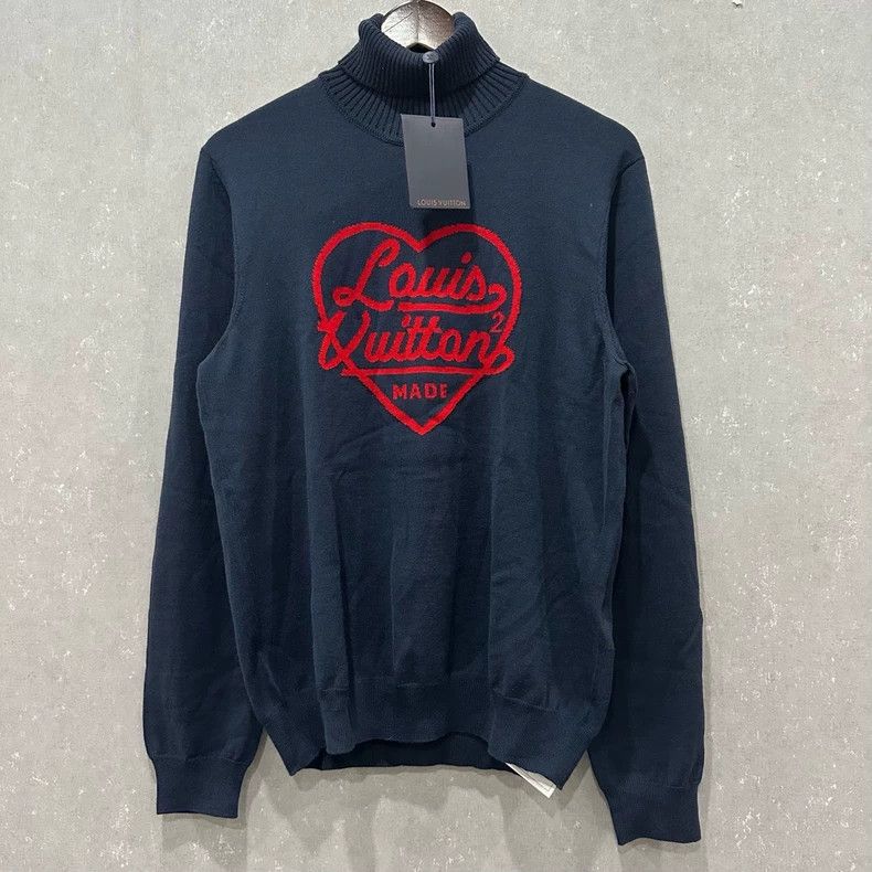 Louis Vuitton Louis Vuitton x Nigo Heart Logo Sweater - dmc Size US L / EU 52-54 / 3 - 1 Thumbnail