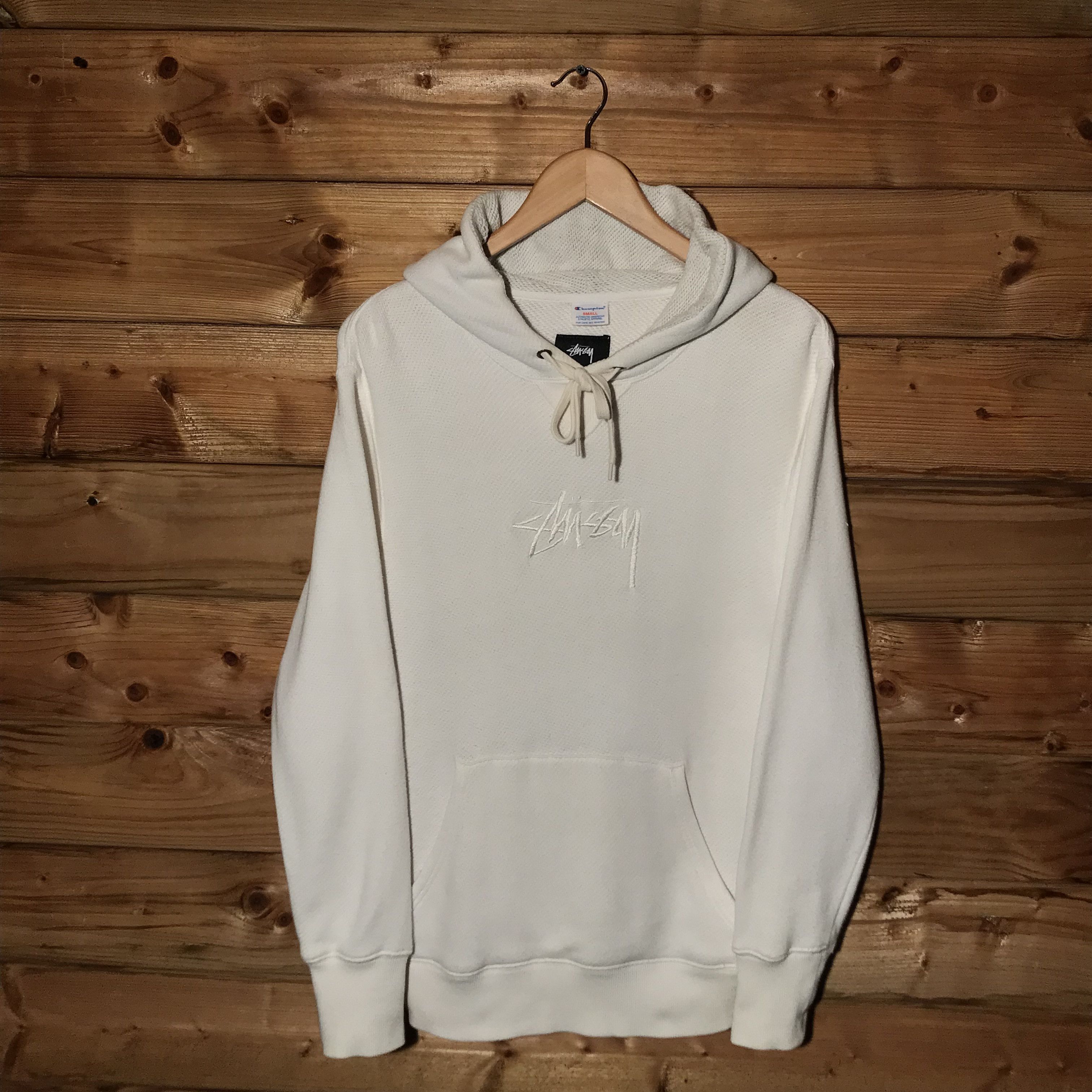 Champion × Stussy 2017 Stussy x Champion Tonal Centre Script Spellout Hoodie Size US S / EU 44-46 / 1 - 4 Thumbnail