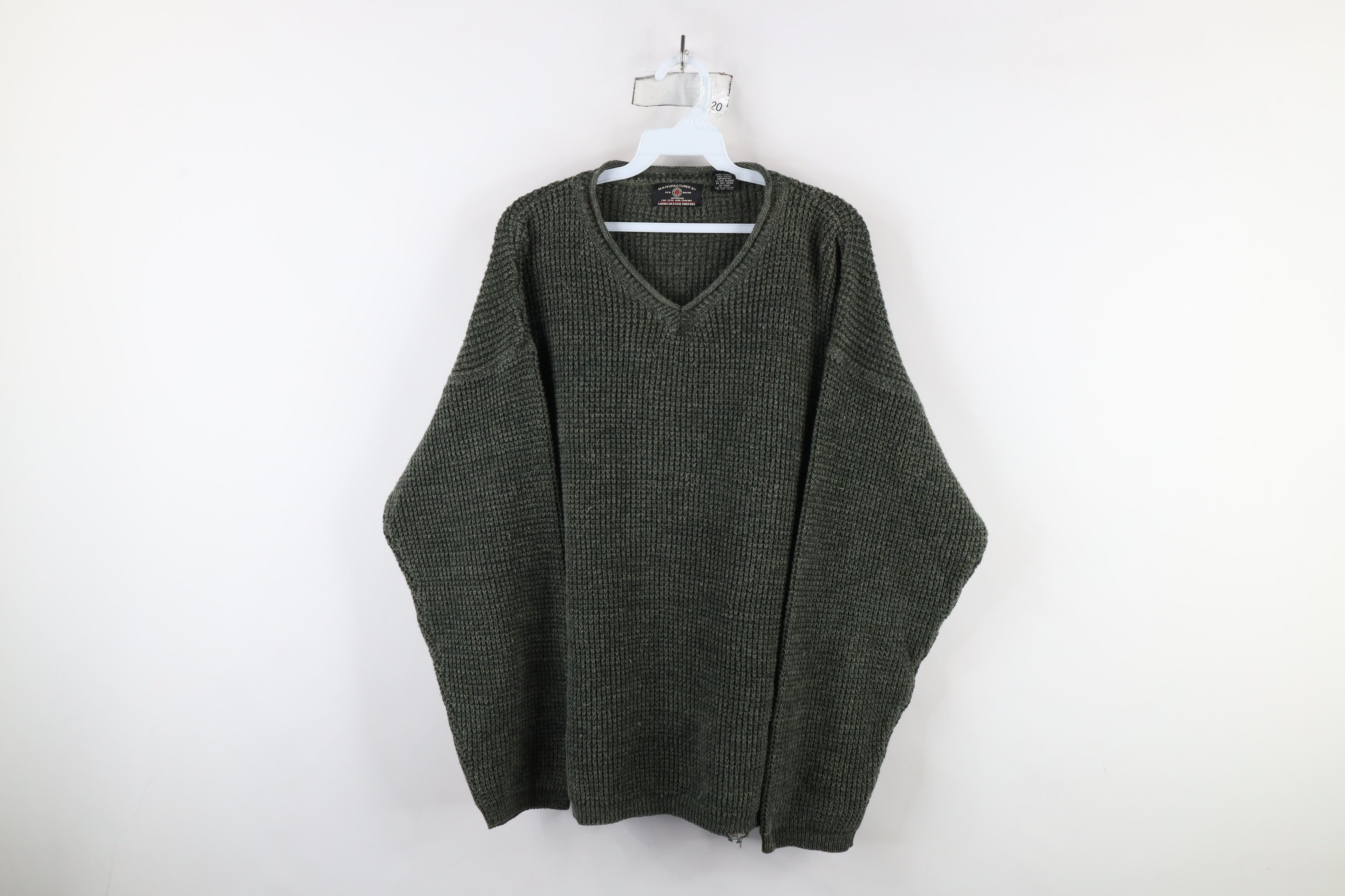 American Eagle Outfitters × Vintage Vintage 90s American Eagle Outfitters Thermal Knit Sweater Size US L / EU 52-54 / 3 - 1 Thumbnail