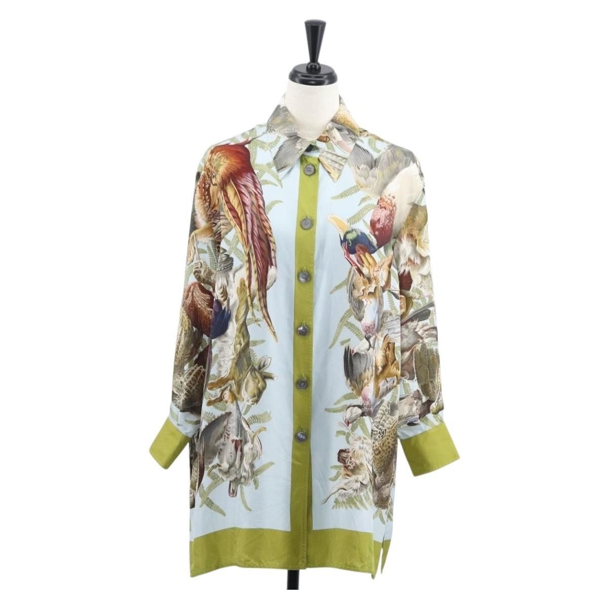 Hermes Hermes Long Sleeved T Shirt Silk In H De Linares G Size US M / EU 48-50 / 2 - 1 Thumbnail