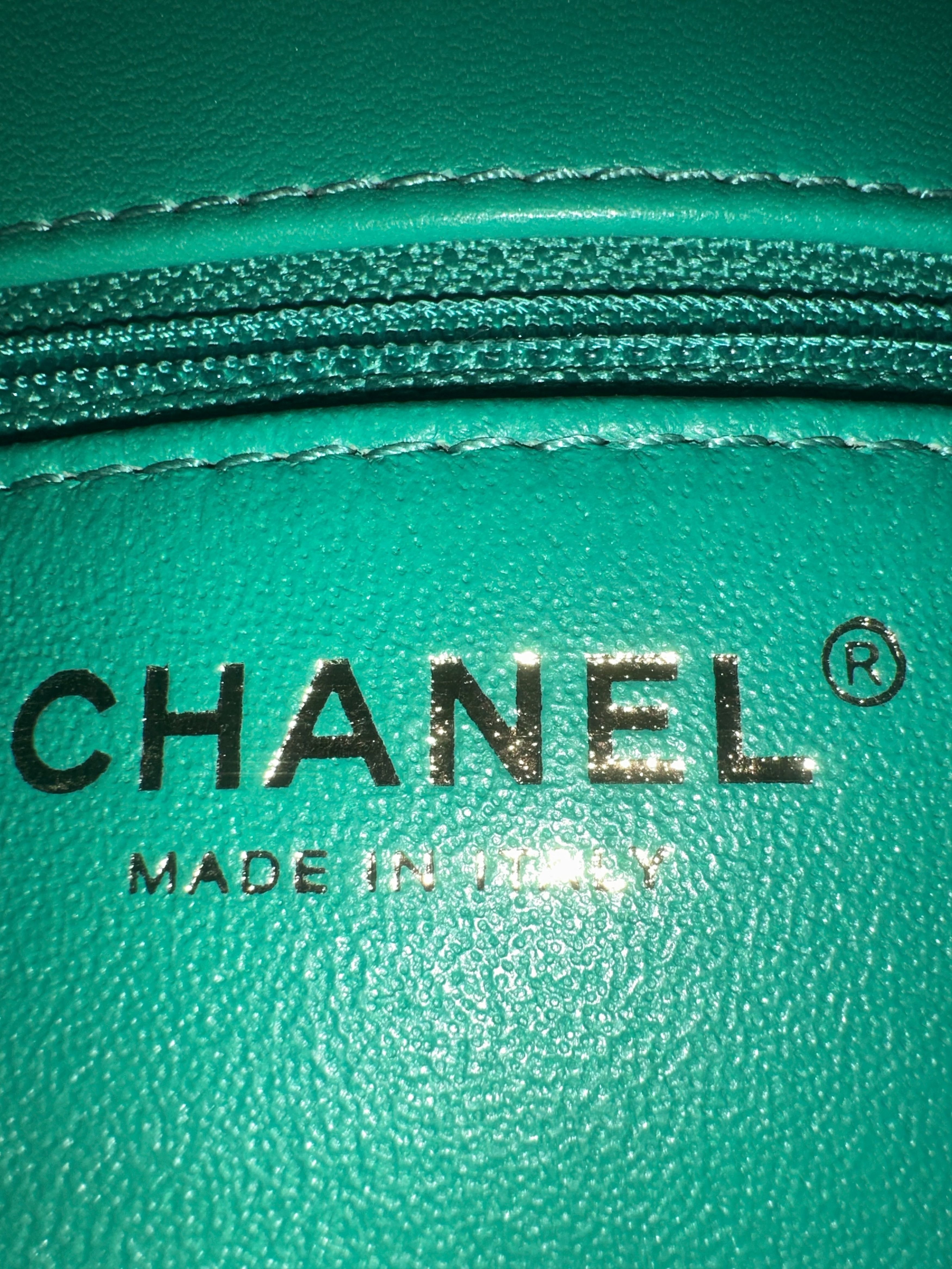 Chanel Chanel Trendy CC Top Handle Bag Quilted Lambskin Green Size ONE SIZE - 7 Thumbnail