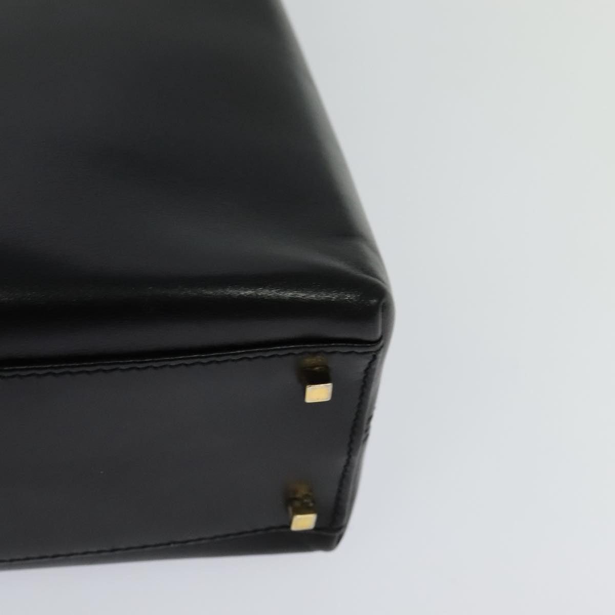 Salvatore Ferragamo Salvatore Ferragamo Gancini Hand Bag Leather Black Gold Size ONE SIZE - 9 Thumbnail