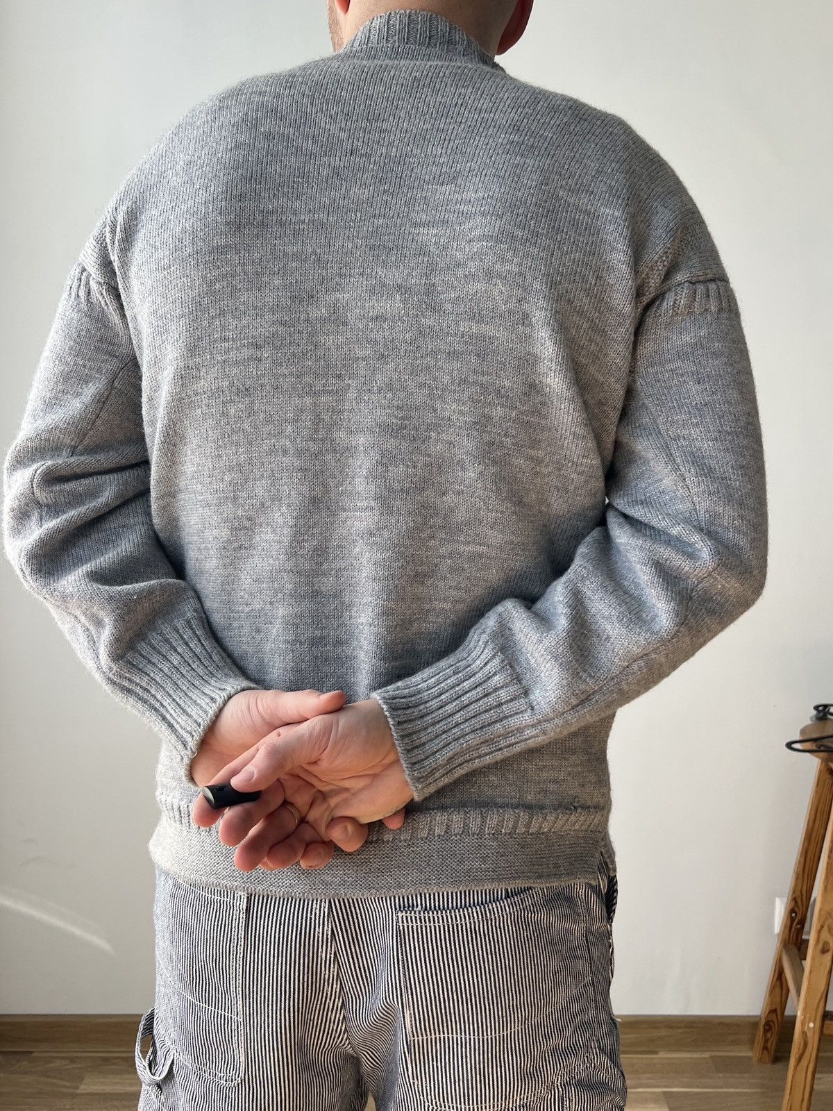 Le Tricoteur Guernsey Le Tricoteur Guernsey Jumper Gray British Wool Fisherman sM Size US M / EU 48-50 / 2 - 3 Thumbnail