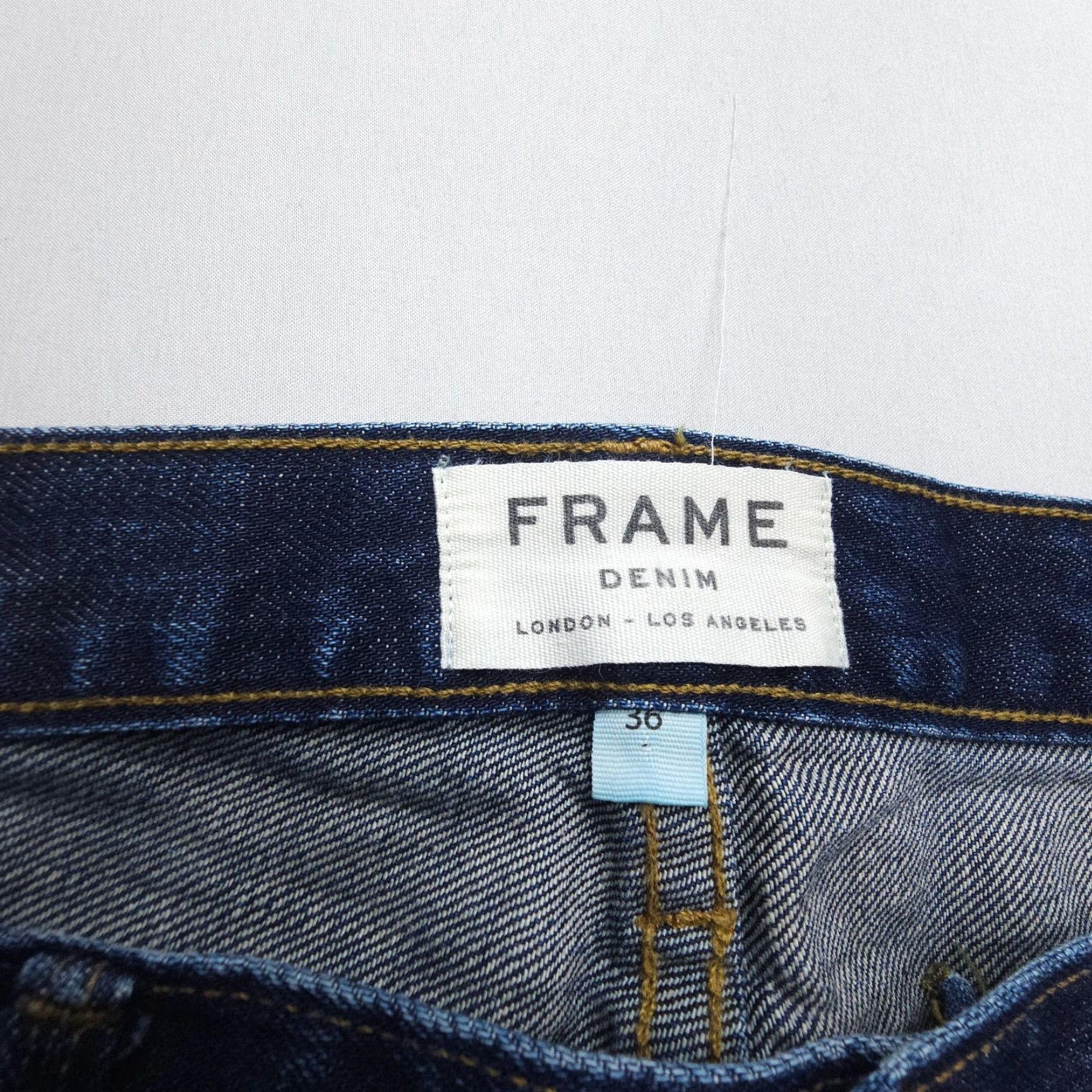 Frame VINTAGE Frame L'Homme Straight Jeans Mens 36 x 28" Dark Wash Blue Point Reyes USA Made Size US 36 / EU 52 - 3 Thumbnail