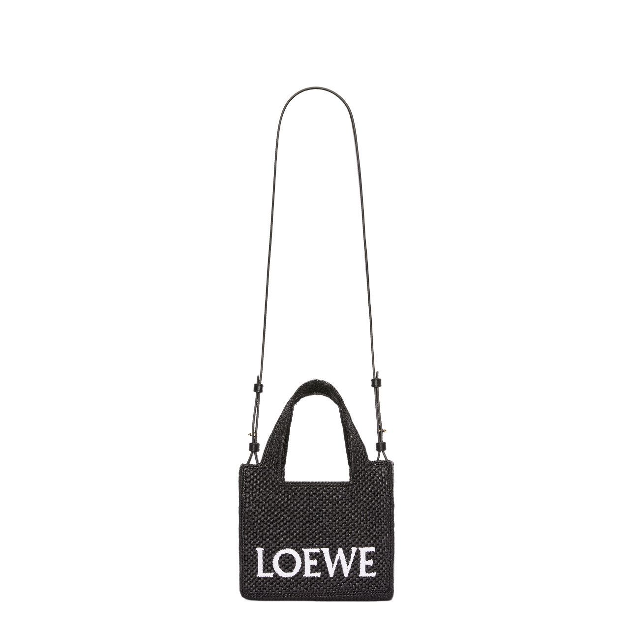 Loewe LOEWE $1200 Black Raffia Mini Tote Bag New & Authentic Size ONE SIZE - 1 Thumbnail