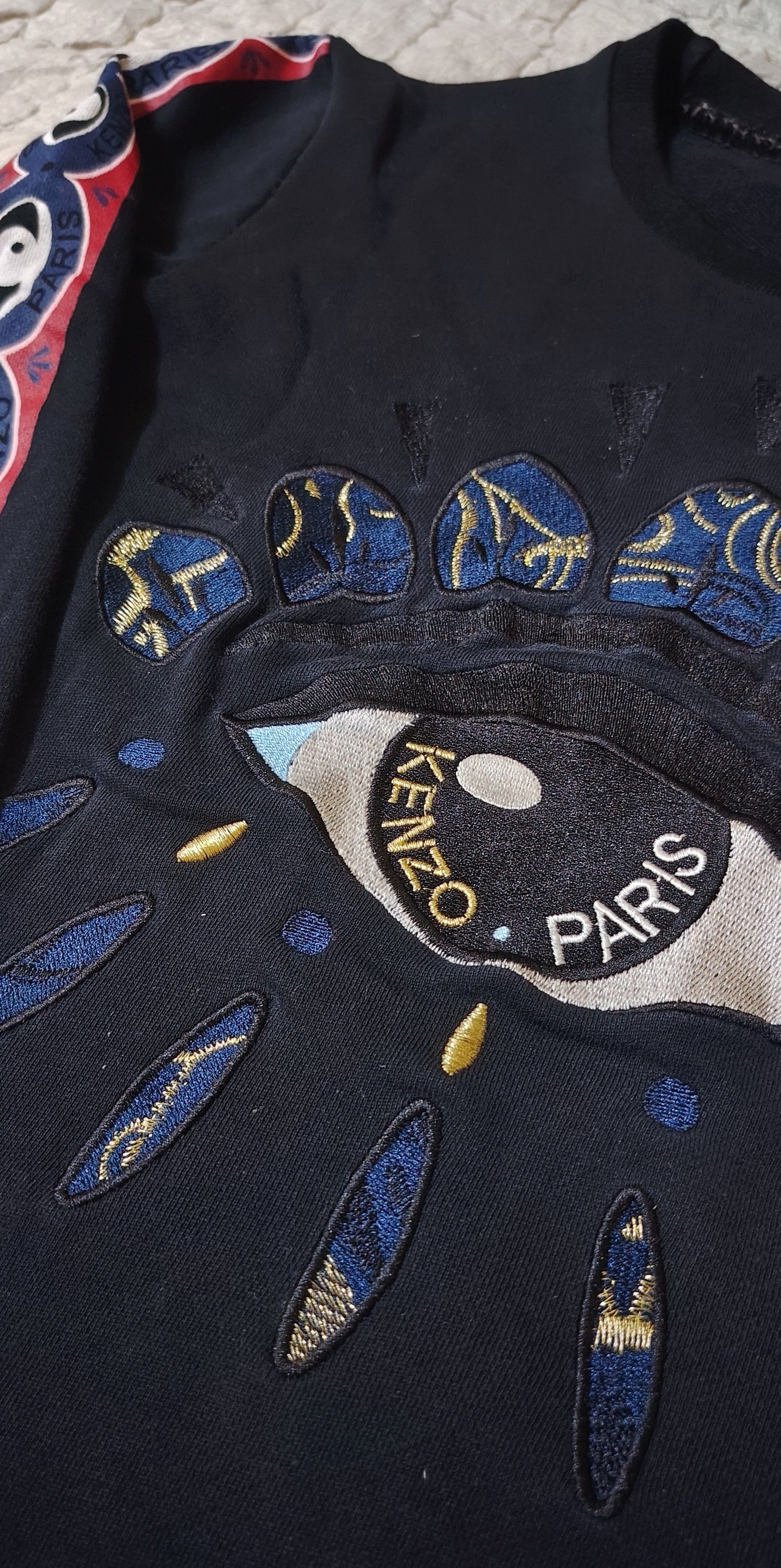 Kenzo Kenzo Paris Eye Embroidered Patchwork Sweatshirts Size US M / EU 48-50 / 2 - 3 Thumbnail