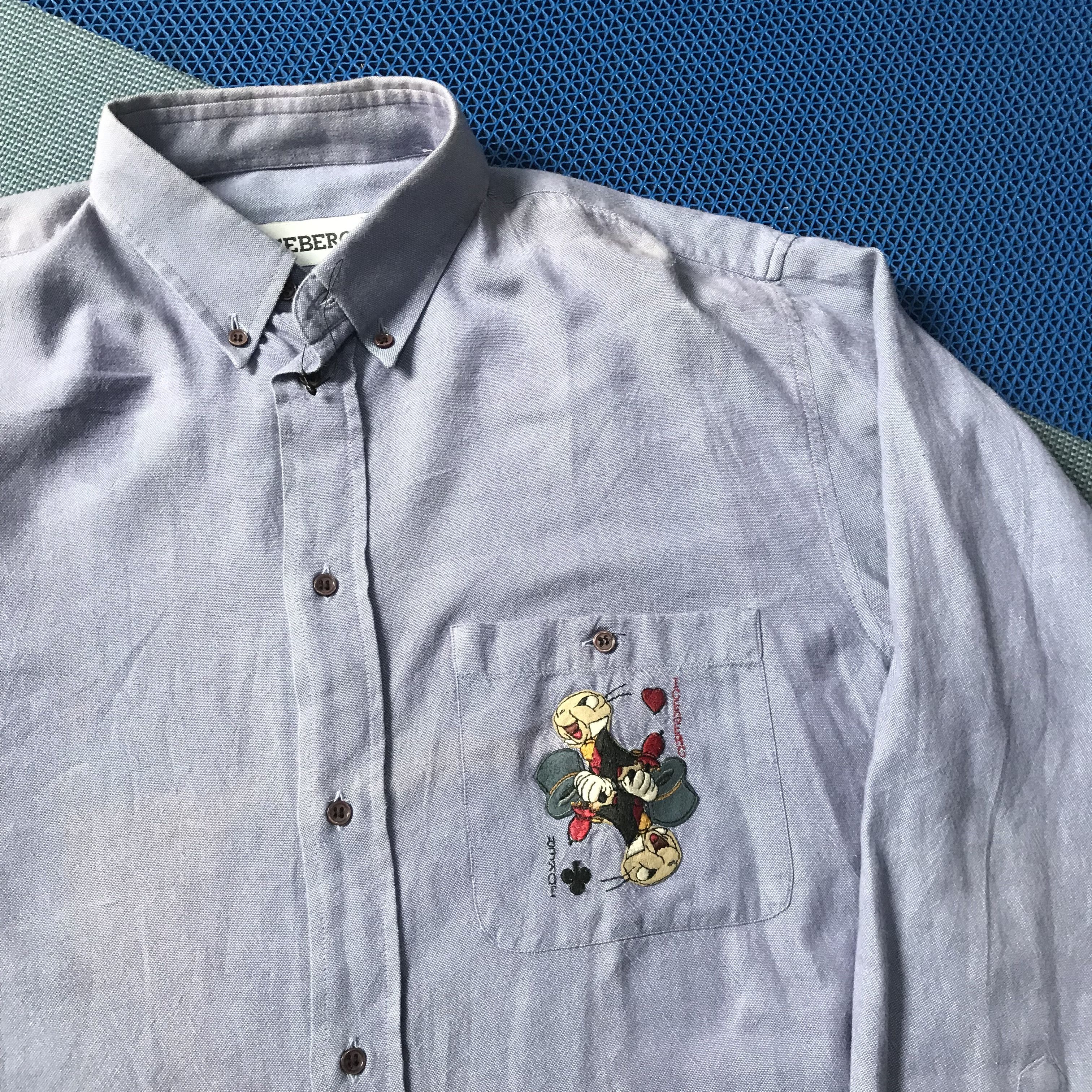 Iceberg Vintage Iceberg italy Blue Oxford Shirt Chambray Size US L / EU 52-54 / 3 - 2 Thumbnail