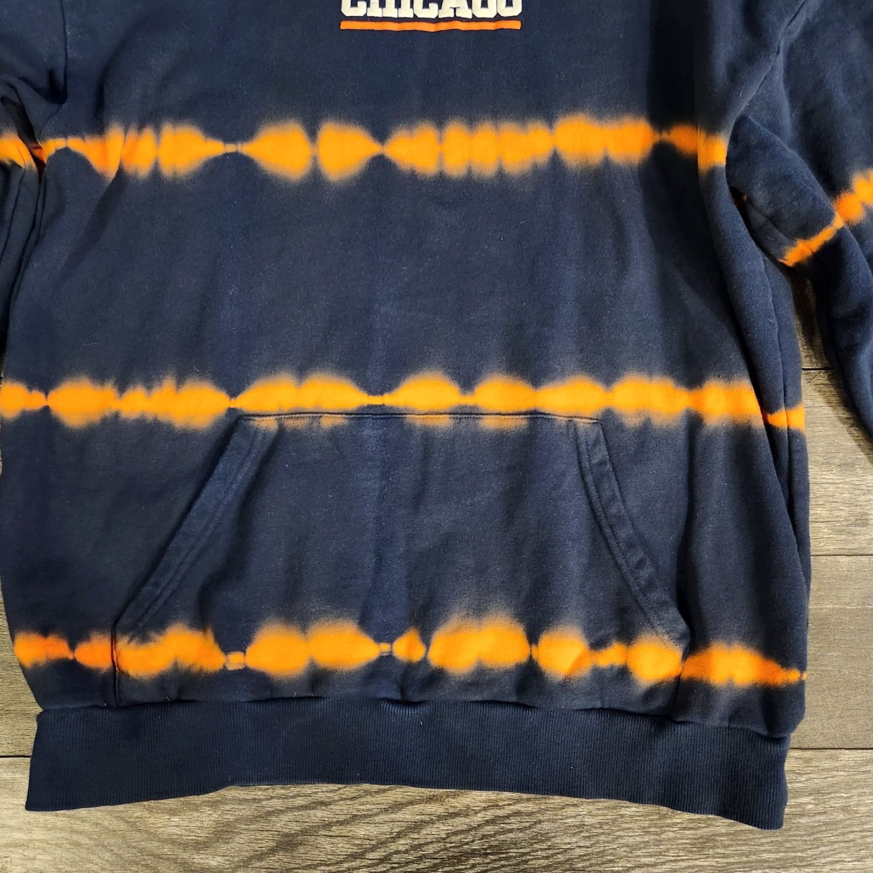 Vintage Barstool Sports Hoodie Mens XL Chicago Striped Pullover Blue Orange Da Bears Size US XL / EU 56 / 4 - 2 Thumbnail