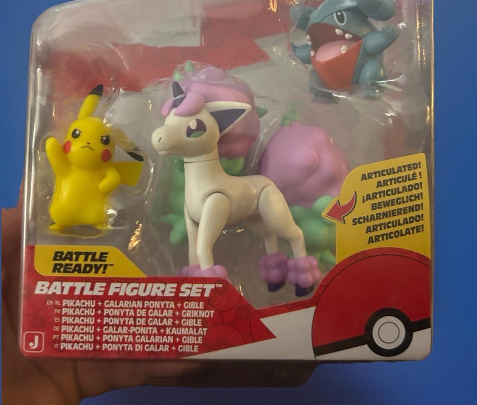 Other Pokemon Battle 3 Figure Set Pikachu, Galarian Ponyta & Gible Size ONE SIZE - 1 Thumbnail