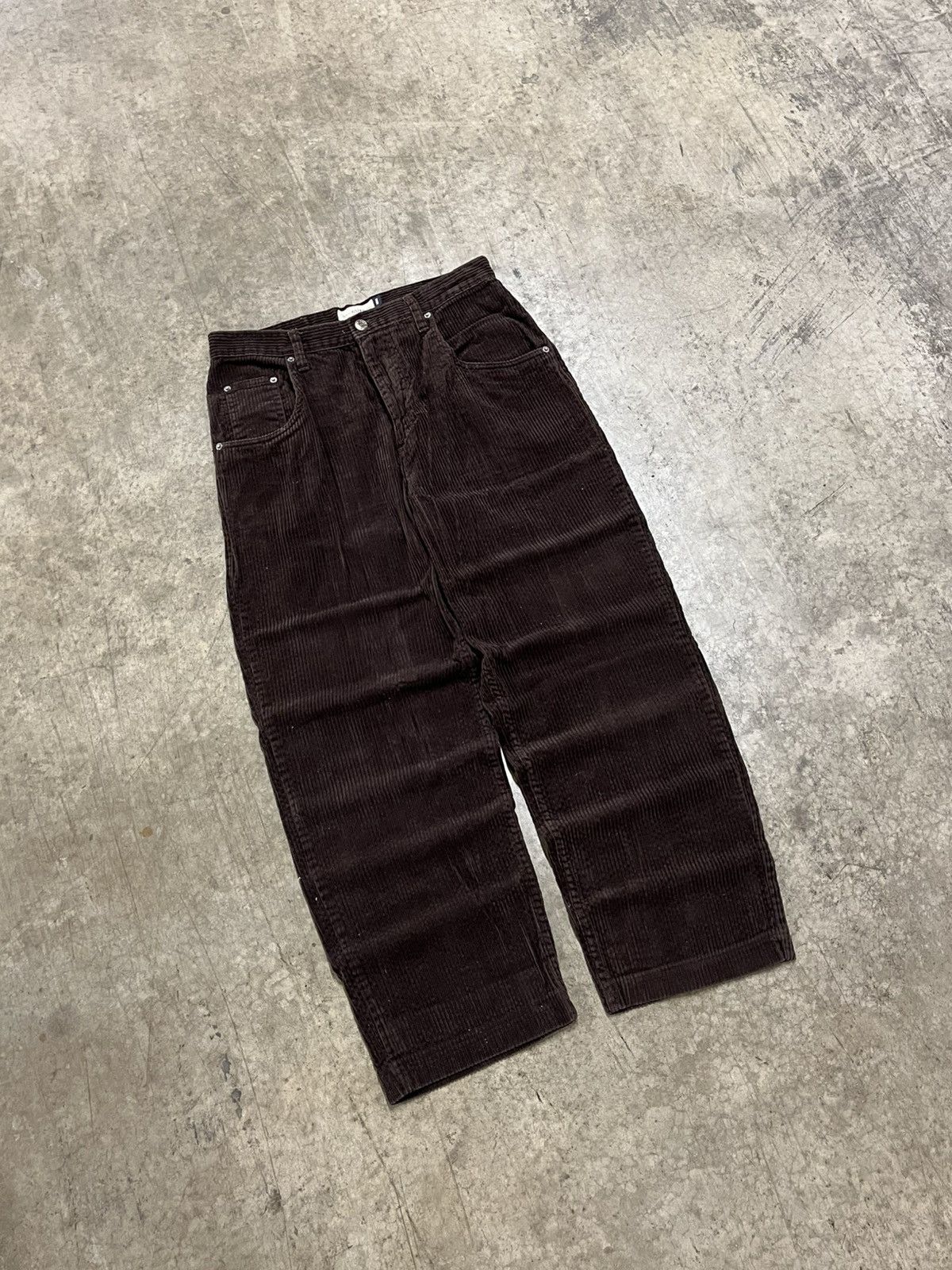 Vintage Baggy fit corduroy mocha brown earth tone pants preppy hype Size US 32 / EU 48 - 2 Thumbnail