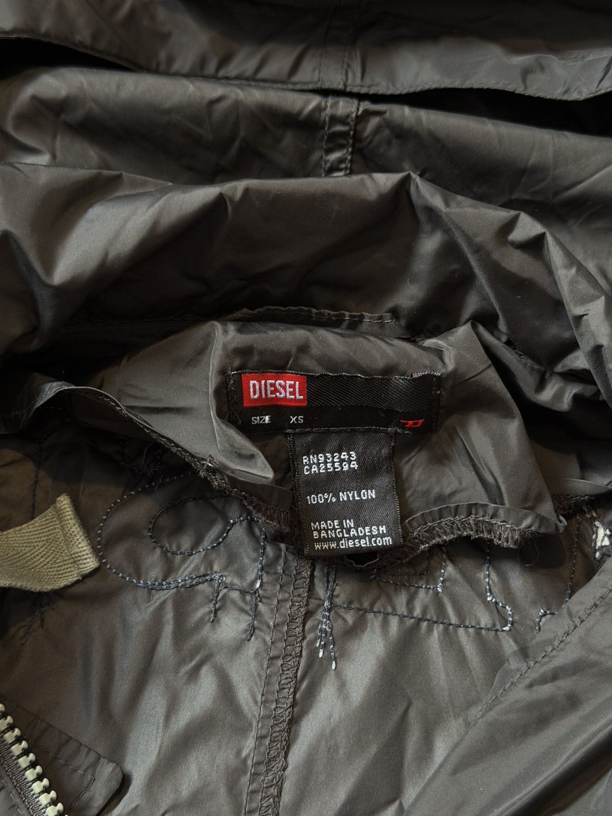 Diesel Y2K Diesel Distressed Full Zip Long Sleeve Windbreaker Size US XS / EU 42 / 0 - 16 Thumbnail