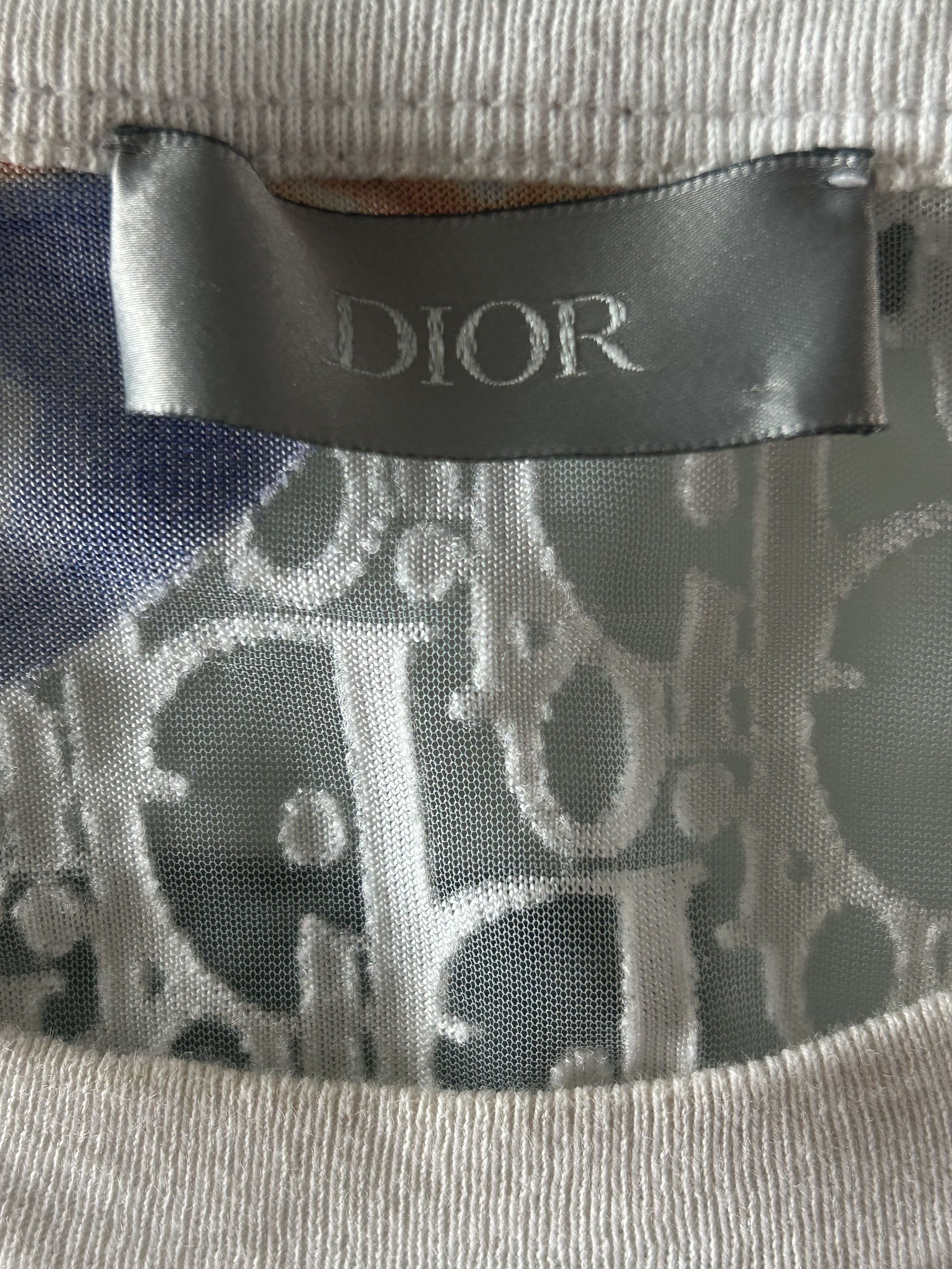 Dior Dior Kenny Scharf White Oblique Faces Transparent T-Shirt Size US M / EU 48-50 / 2 - 3 Thumbnail