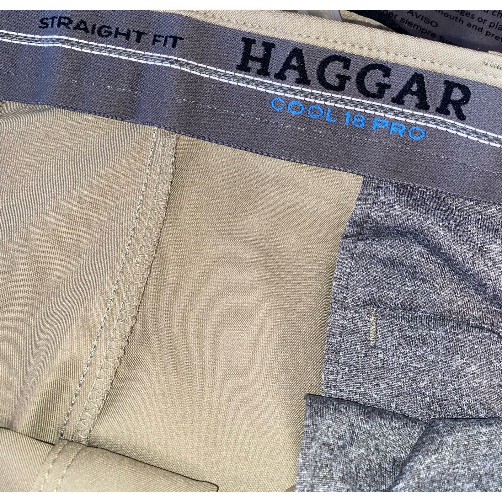 Haggar Haggar Cool 18 Pro Straight Fit Mens Chino Pants. 38”X32” Size US 38 / EU 54 - 6 Thumbnail