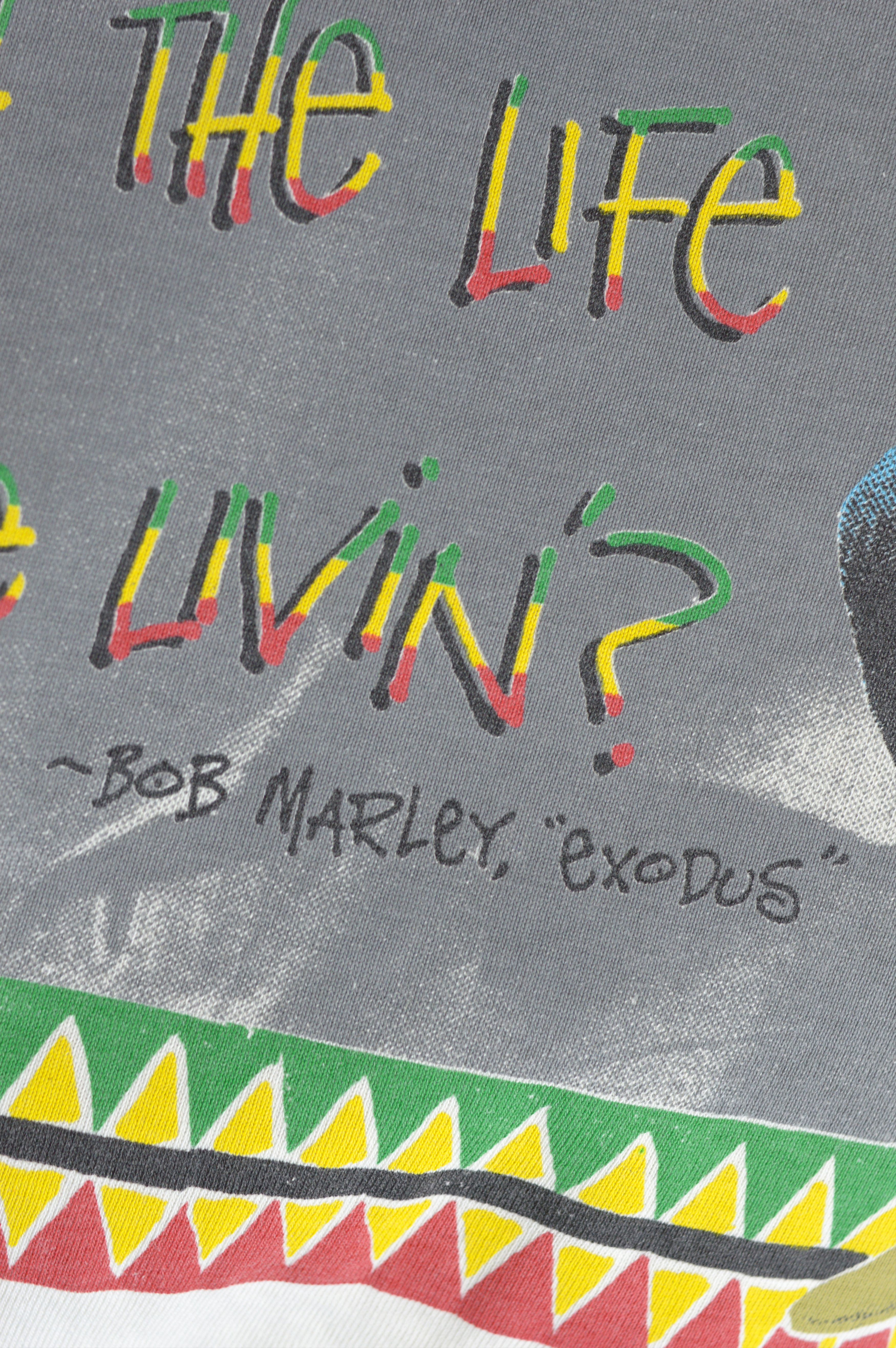 Bob Marley × Vintage Vintage Bob Marley Exodus 90s t shirt Size US XL / EU 56 / 4 - 7 Thumbnail