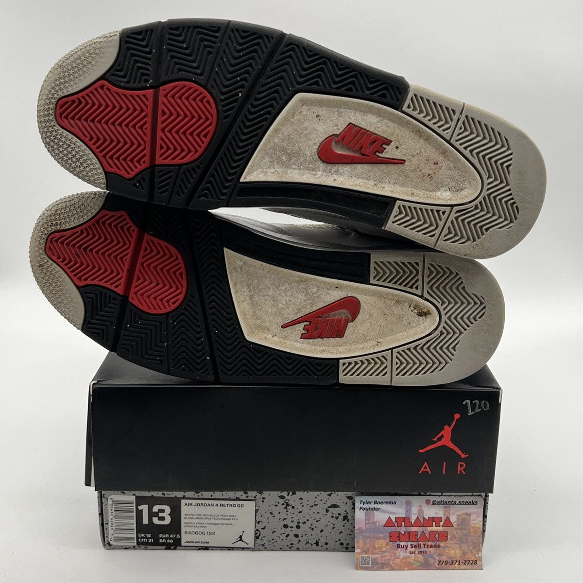 Jordan Brand Air Jordan 4 white cement Size US 13 / EU 46 - 8 Thumbnail