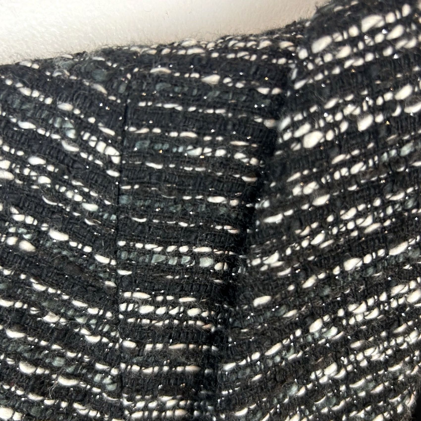 Vintage Chicos Blazer Women Small Open Tweed Black 0 Open Texture Jacket Size S / US 4 / IT 40 - 7 Thumbnail