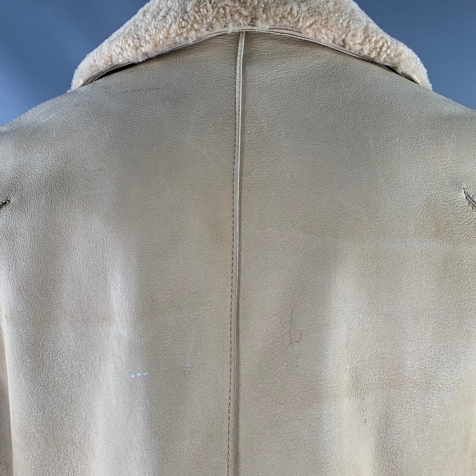 Other CORPO NOVE Size 42 Camel Leather Overcoat Coat Size US L / EU 52-54 / 3 - 6 Thumbnail
