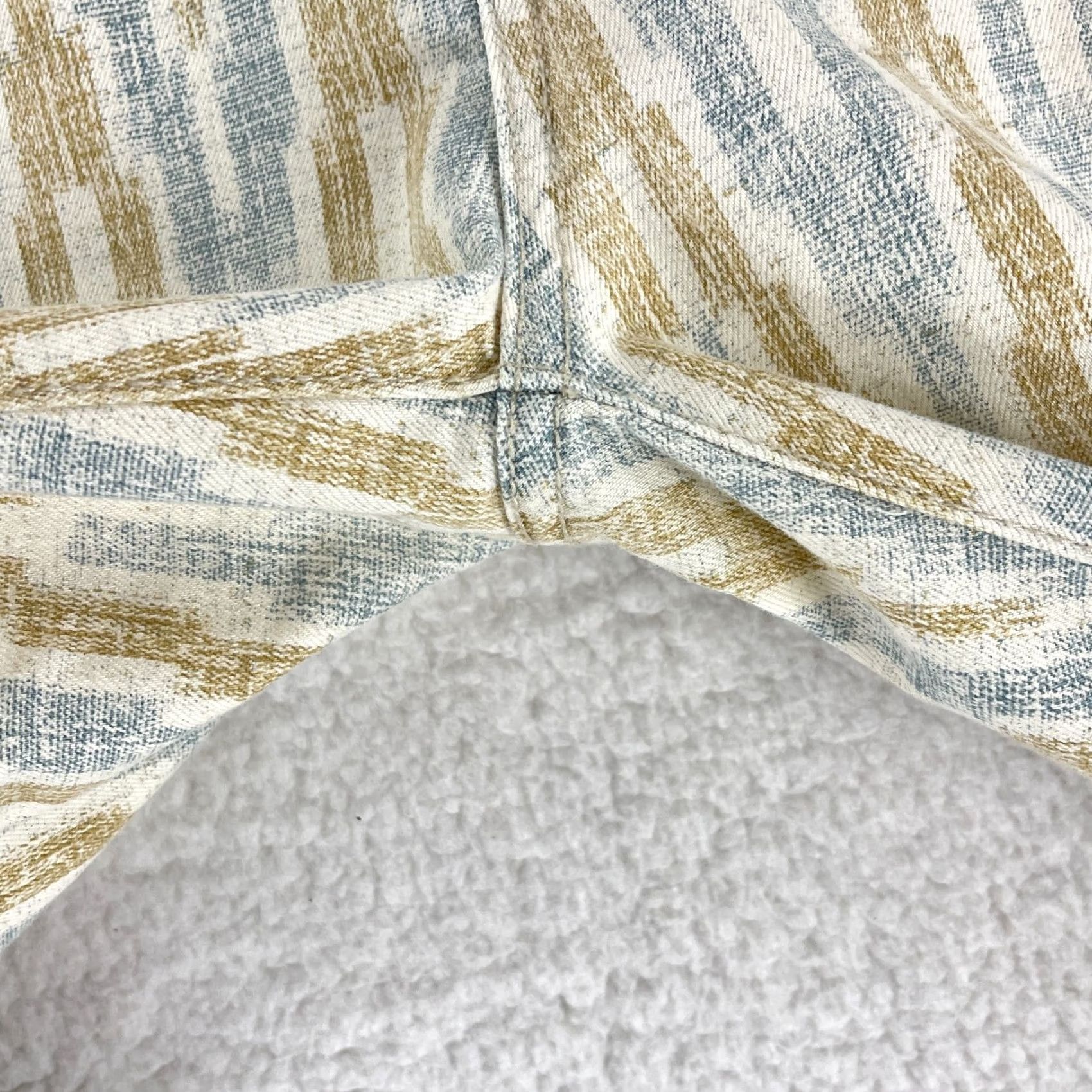 Free People Free People Ikat Print Skinny Jeans Womens 26 Ivory Bohemian Festival Denim Jeans Menus Size 26" / US 2 / IT 38 - 7 Thumbnail