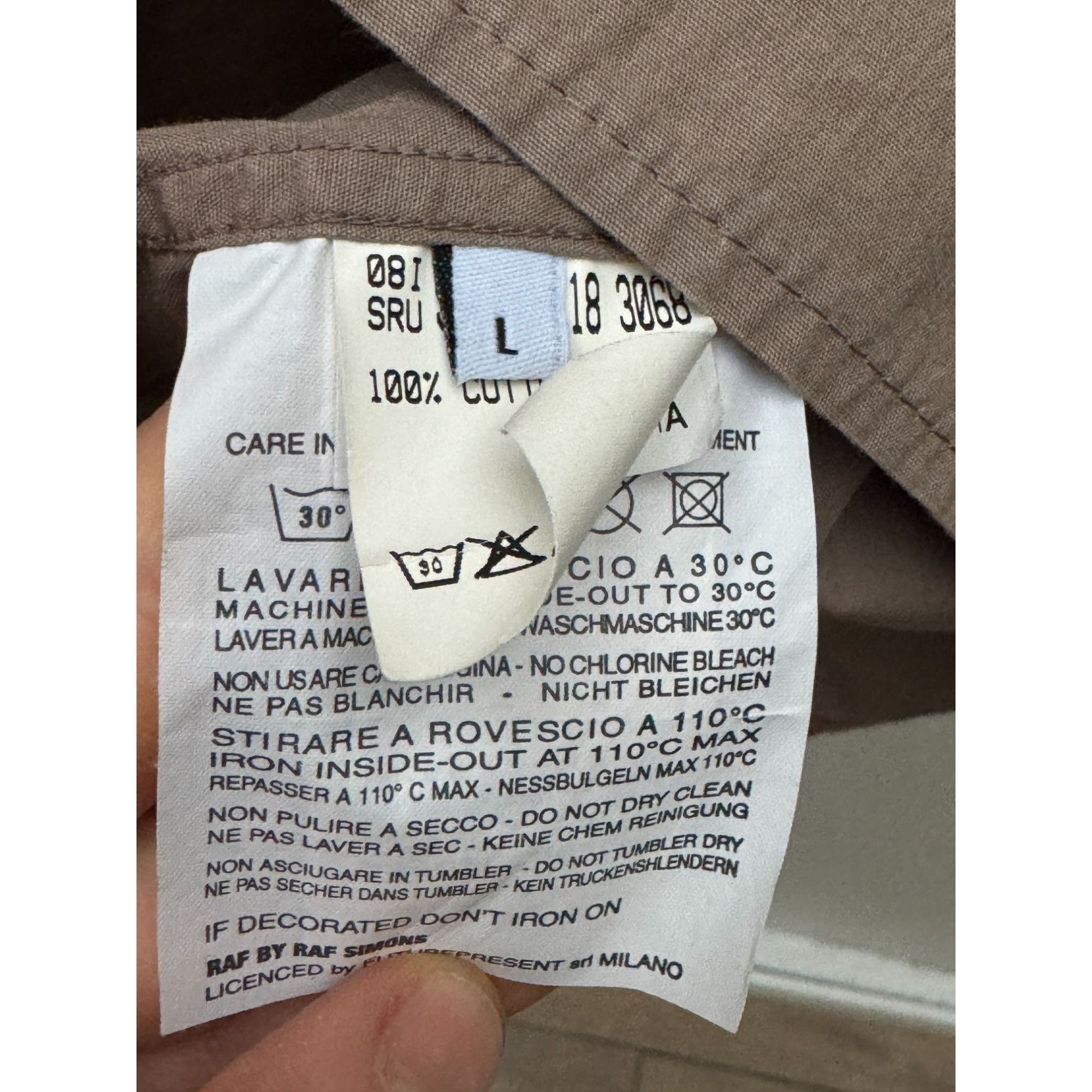 Raf Simons Beige/Kaki Button-Up Shirt Size US L / EU 52-54 / 3 - 4 Thumbnail