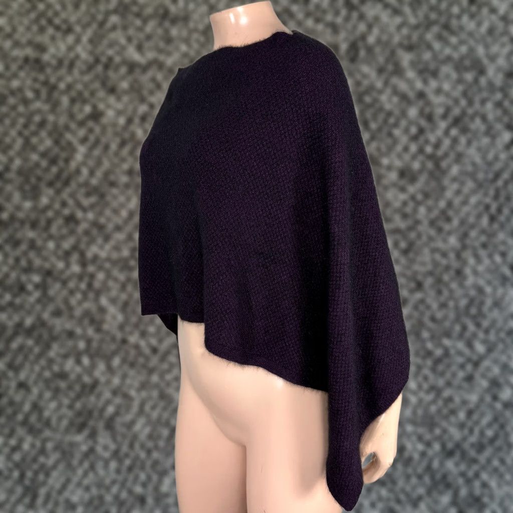 Vintage Southern Light Poncho Sweater Women's One size Purple Merino Wool Silk Possum Fur C4-5 Size ONE SIZE - 1 Thumbnail