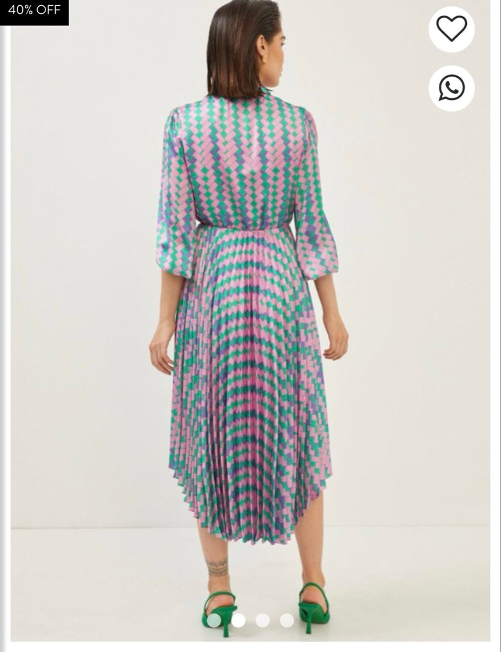 S/STERE Women's Setre Geometric Midi Dress Size M / US 6-8 / IT 42-44 - 2 Thumbnail
