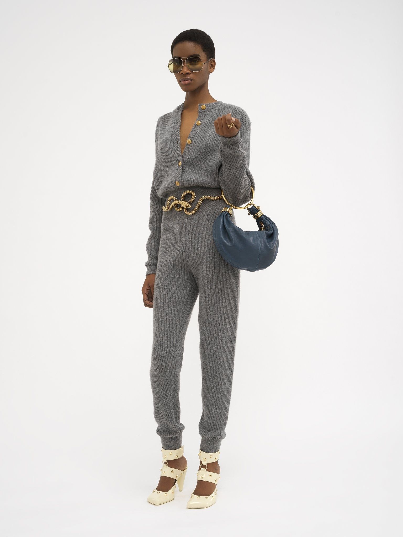 Chloe o1loc1c11025 Jumpsuite in Divine Grey Size 27" / US 4 / IT 40 - 2 Thumbnail
