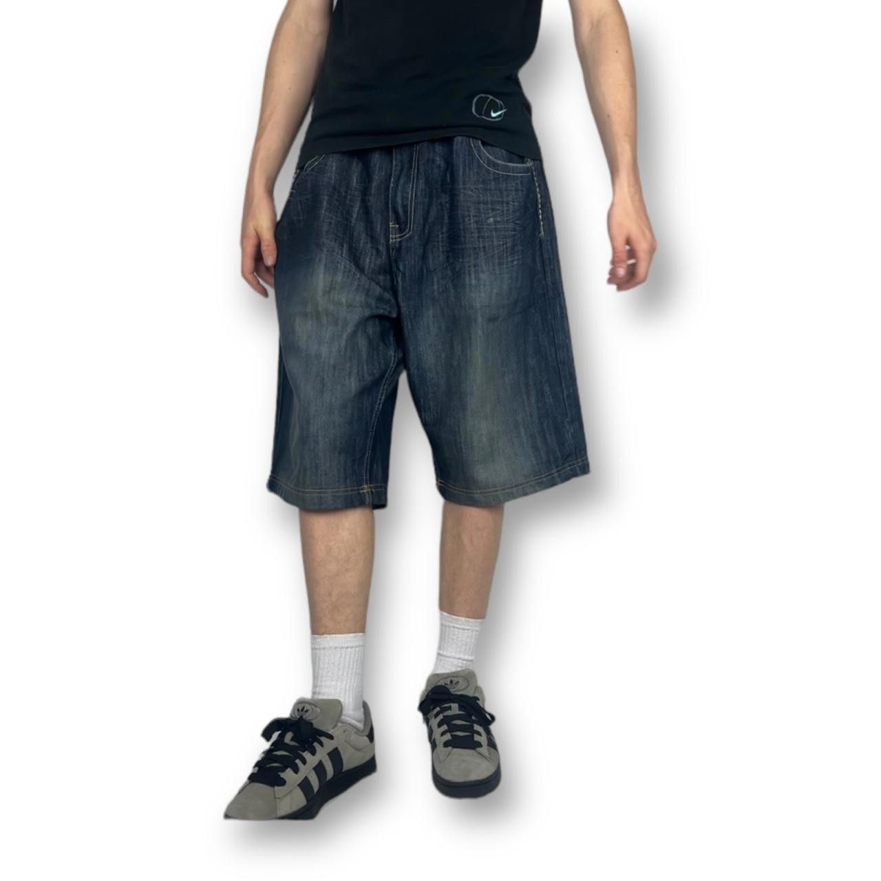 Designer Men's Navy and Blue Shorts Size US 42 / EU 58 - 7 Thumbnail