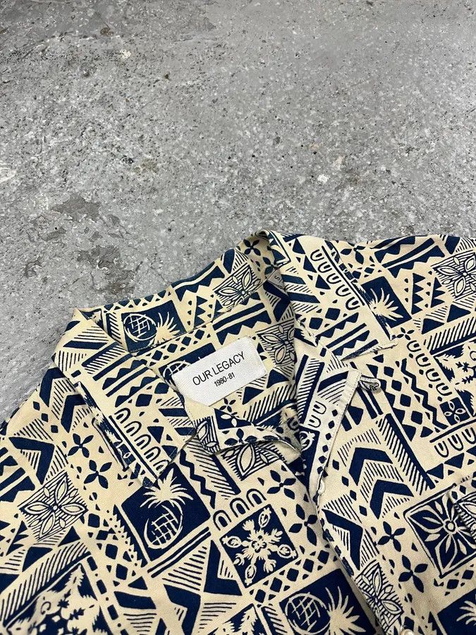 Designer × Our Legacy × Vintage SS2010 Our Legacy Modern White & Blue Shirt Size US S / EU 44-46 / 1 - 7 Thumbnail