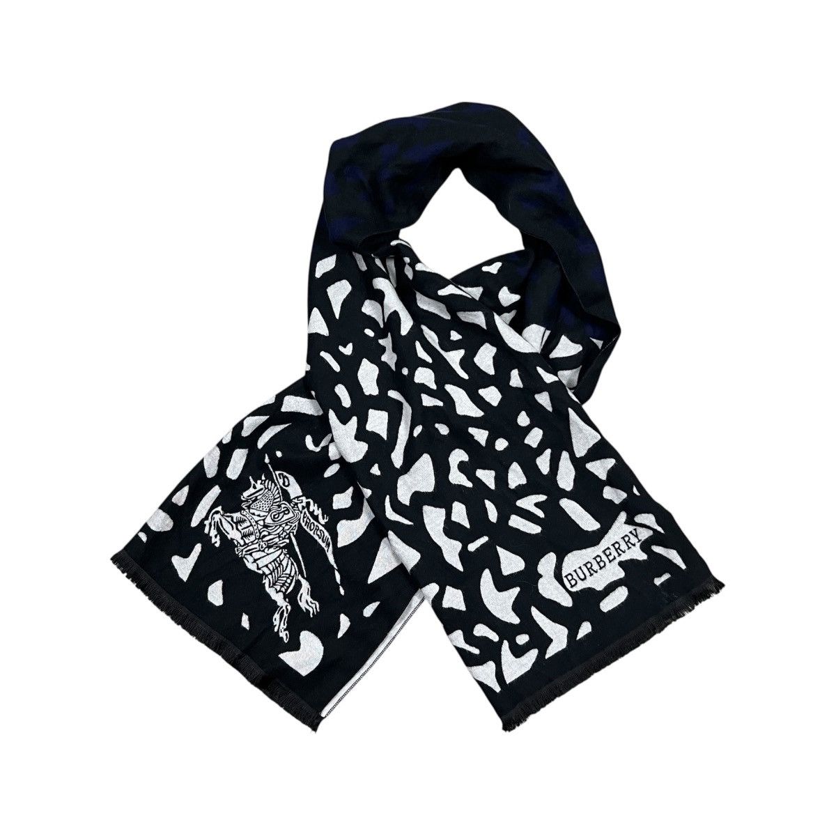 Burberry Burberry Prorsum Cashmere Scarf Made in Scotland Black Logo Size ONE SIZE - 1 Thumbnail