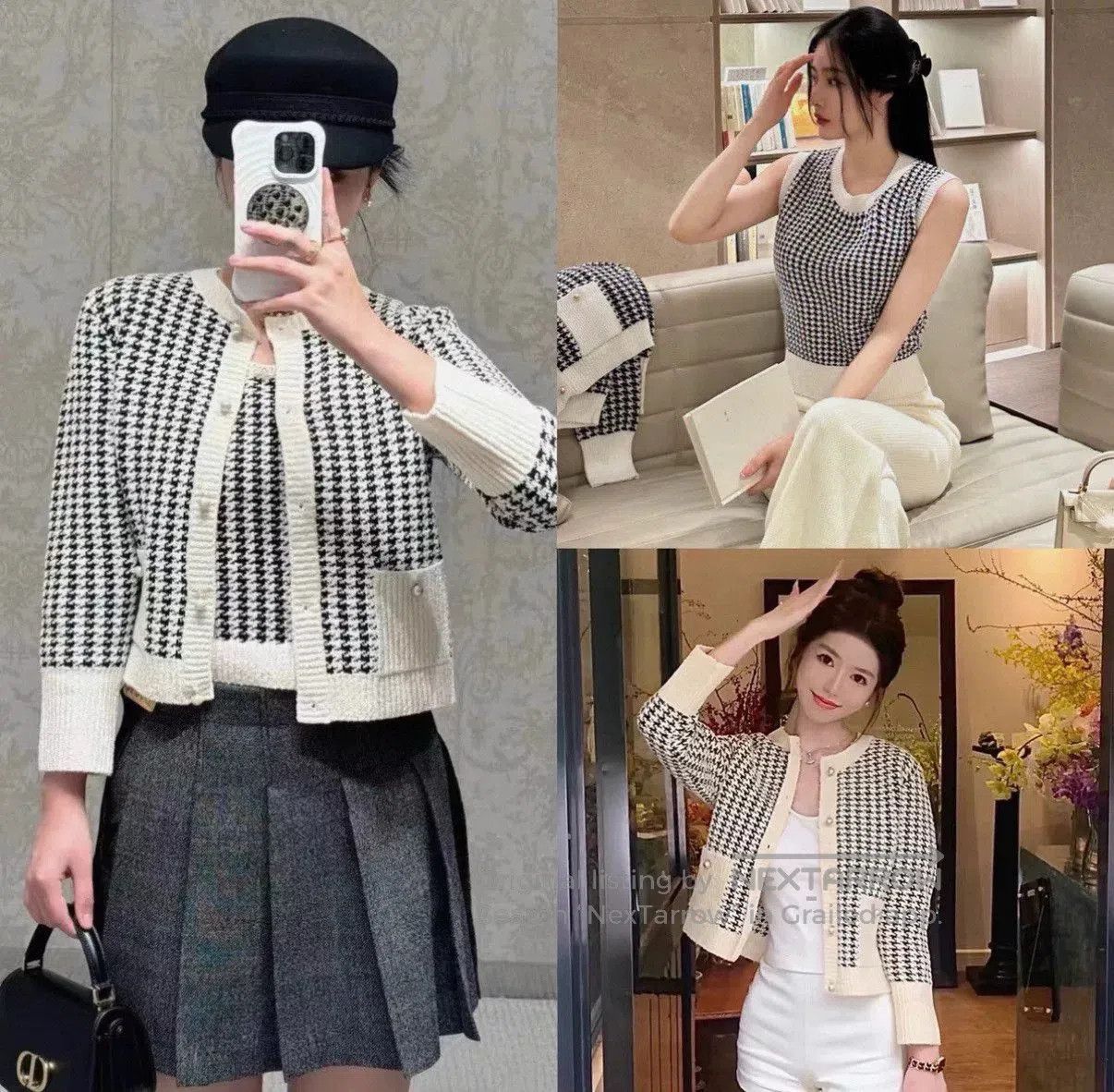 Dior Dior Spring/Summer 24 Houndstooth Vest. Size XS / US 0-2 / IT 36-38 - 6 Thumbnail