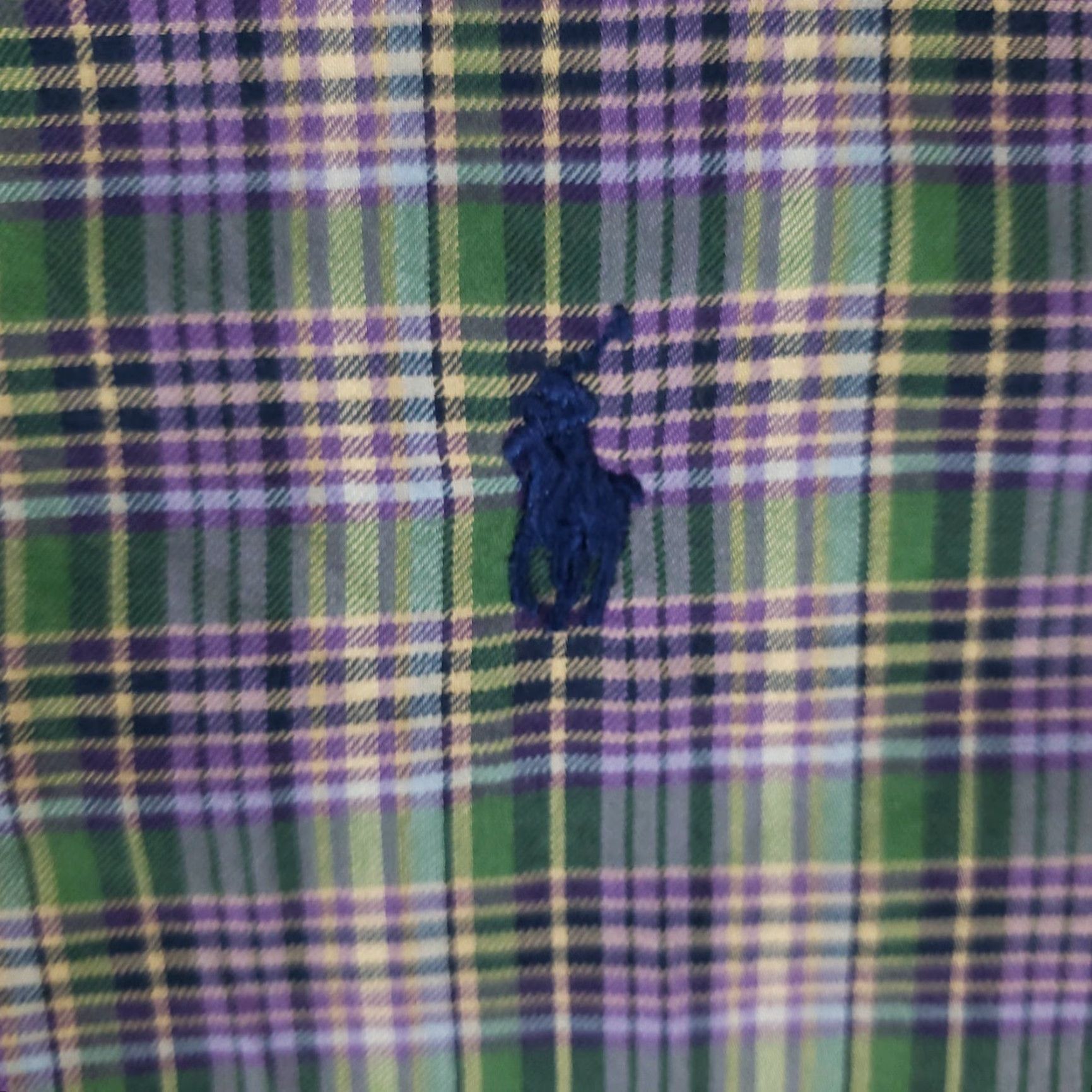 Ralph Lauren Ralph Lauren Shirt Mens Purple Plaid Button-Up Long Sleeve Counterpart: Polo Logo, Cotton, Classic, Preppy, Multi-Season Wear Size US M / EU 48-50 / 2 - 2 Thumbnail