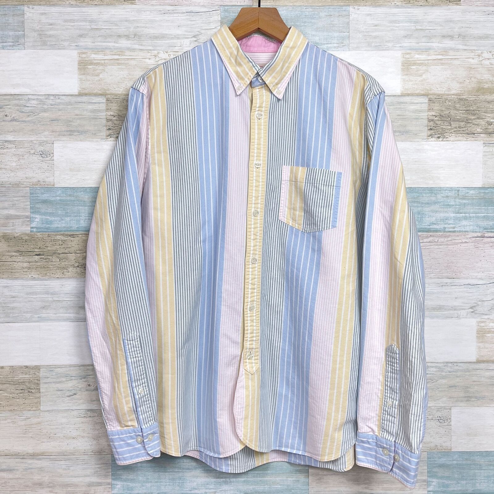 Brooks Brothers Brooks Brothers Red Fleece Striped Oxford Shirt VTG Mens XL Size US XL / EU 56 / 4 - 1 Thumbnail