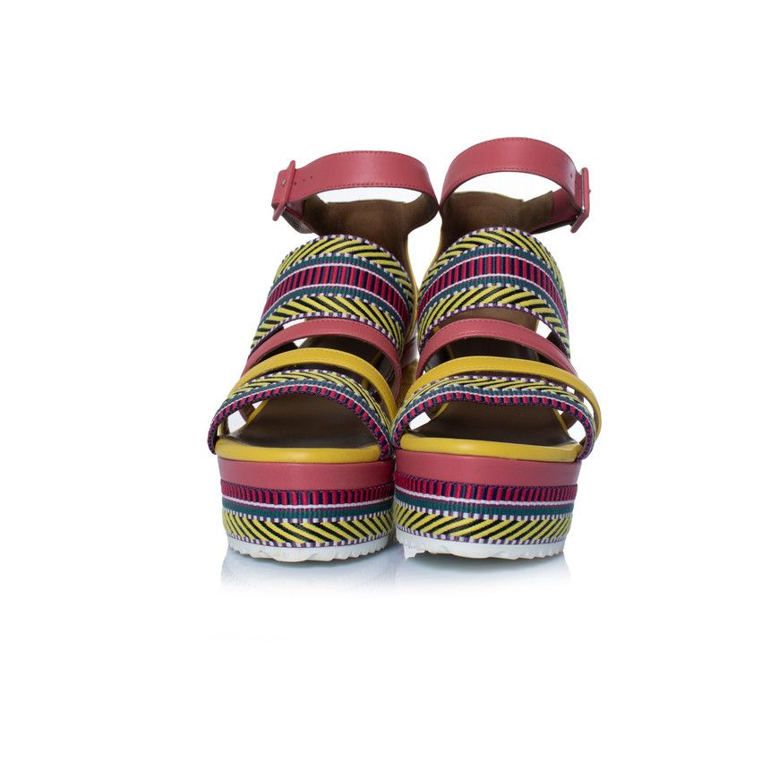 Hermes Hermes, Ines leather wedge sandals Size US 9 / IT 39 - 5 Thumbnail
