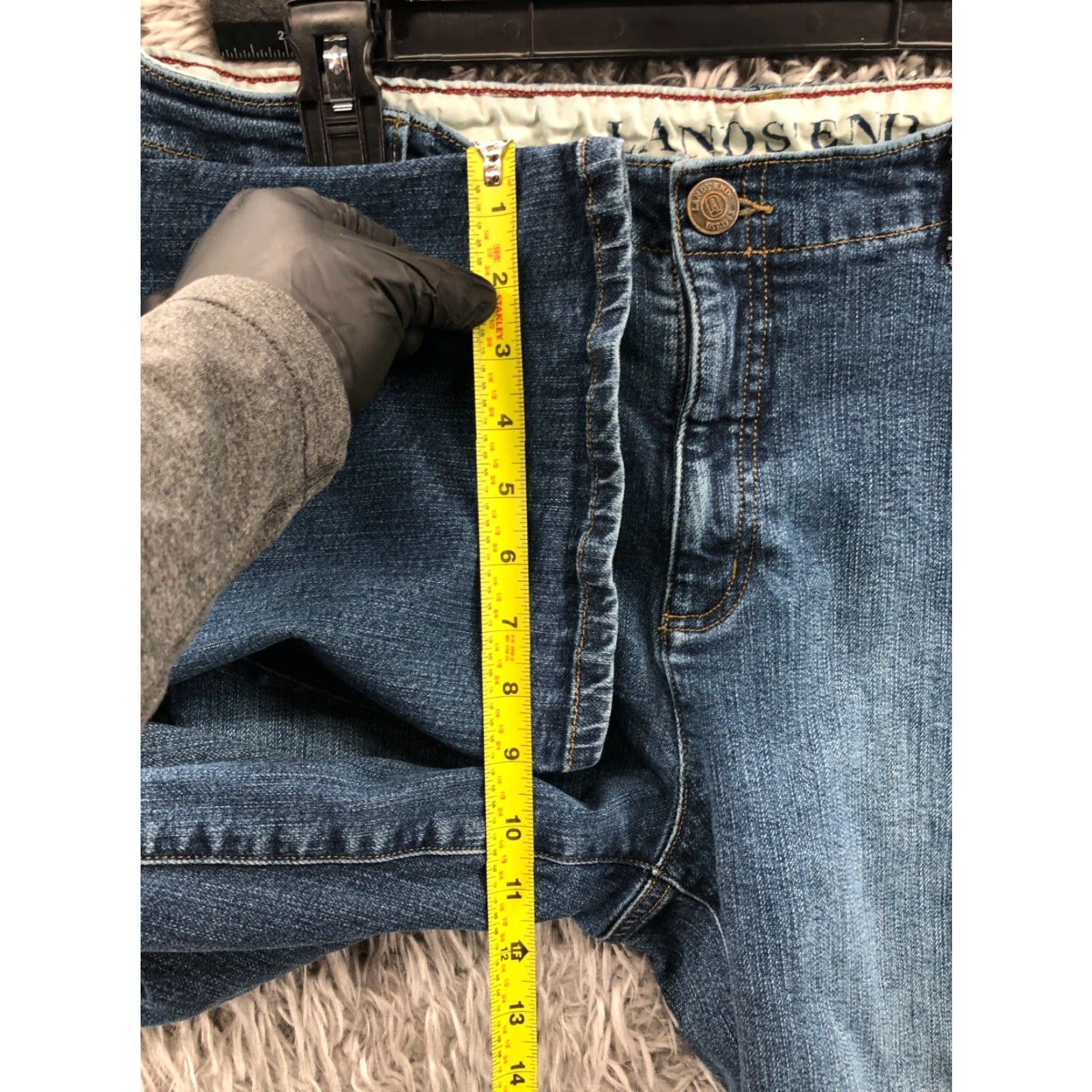 Lands' End Lands' End Jeans Bootcut Size 14 Womens Regular 33" Waist 32" Inseam Medium Wash Blue Denim Size 36" / US 14 / IT 50 - 4 Thumbnail