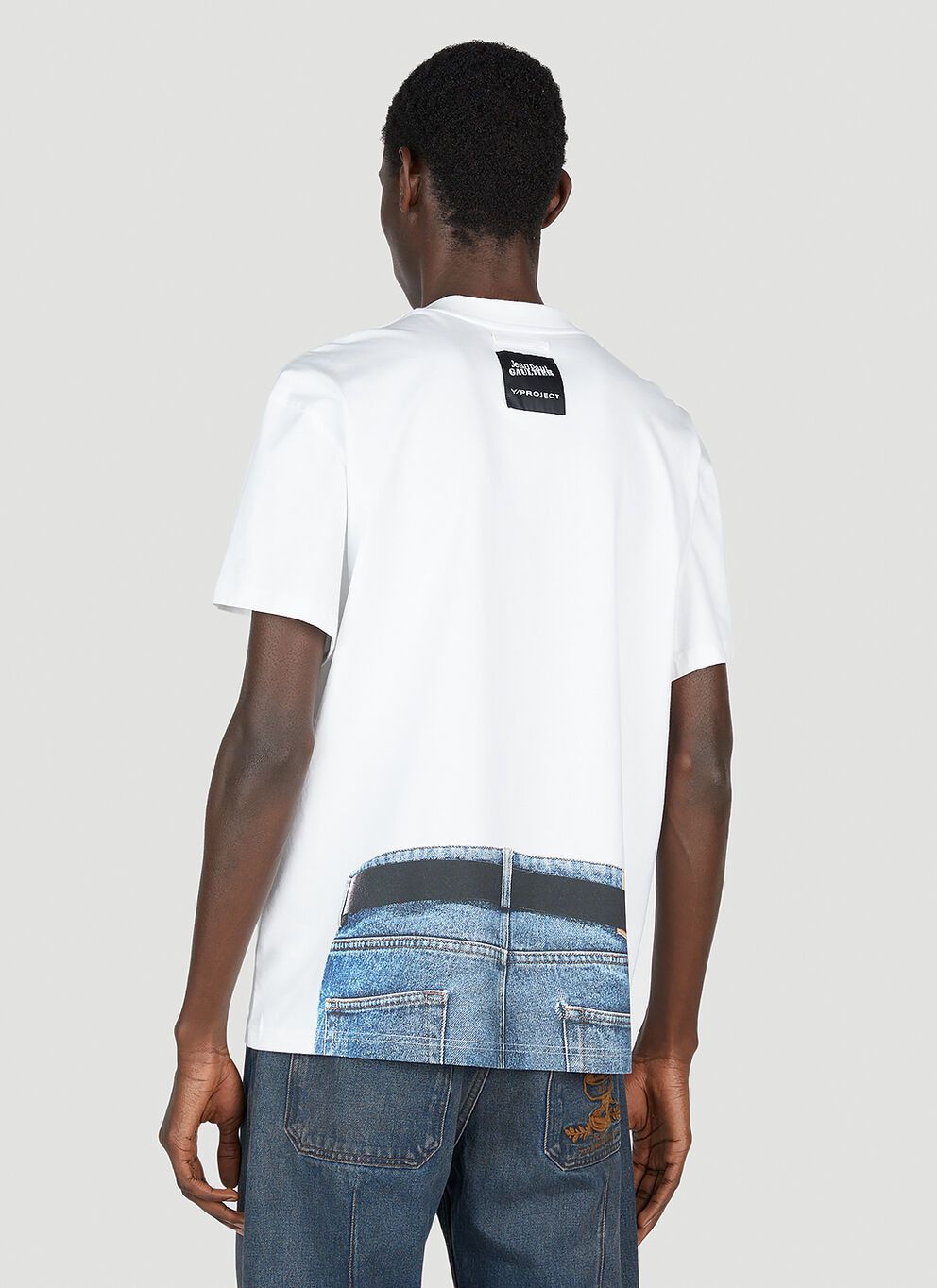 Jean Paul Gaultier × Y/Project White Trompe L'oeil Belt T-Shirt Size US S / EU 44-46 / 1 - 3 Thumbnail