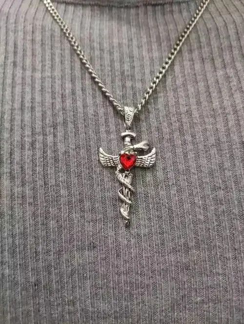 Jewelry × Vintage Cross Titanium steel Necklace Chain Size ONE SIZE - 4 Thumbnail