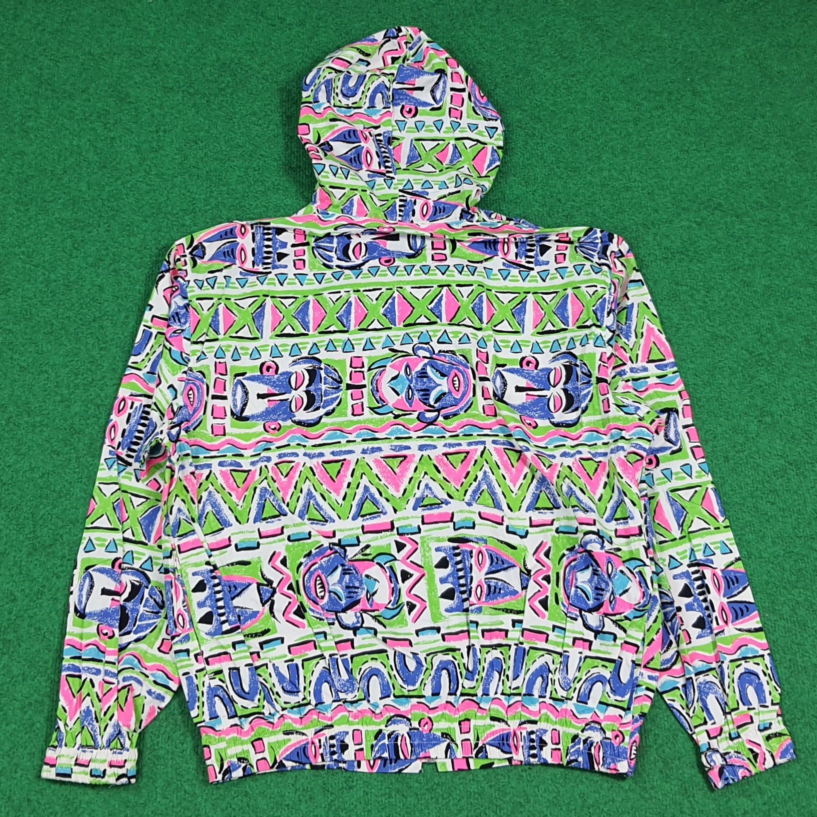 O'Neill Vintage 80s O'Neill Retro Surf Neon Geometric Jacket C282N1 Size US M / EU 48-50 / 2 - 3 Thumbnail