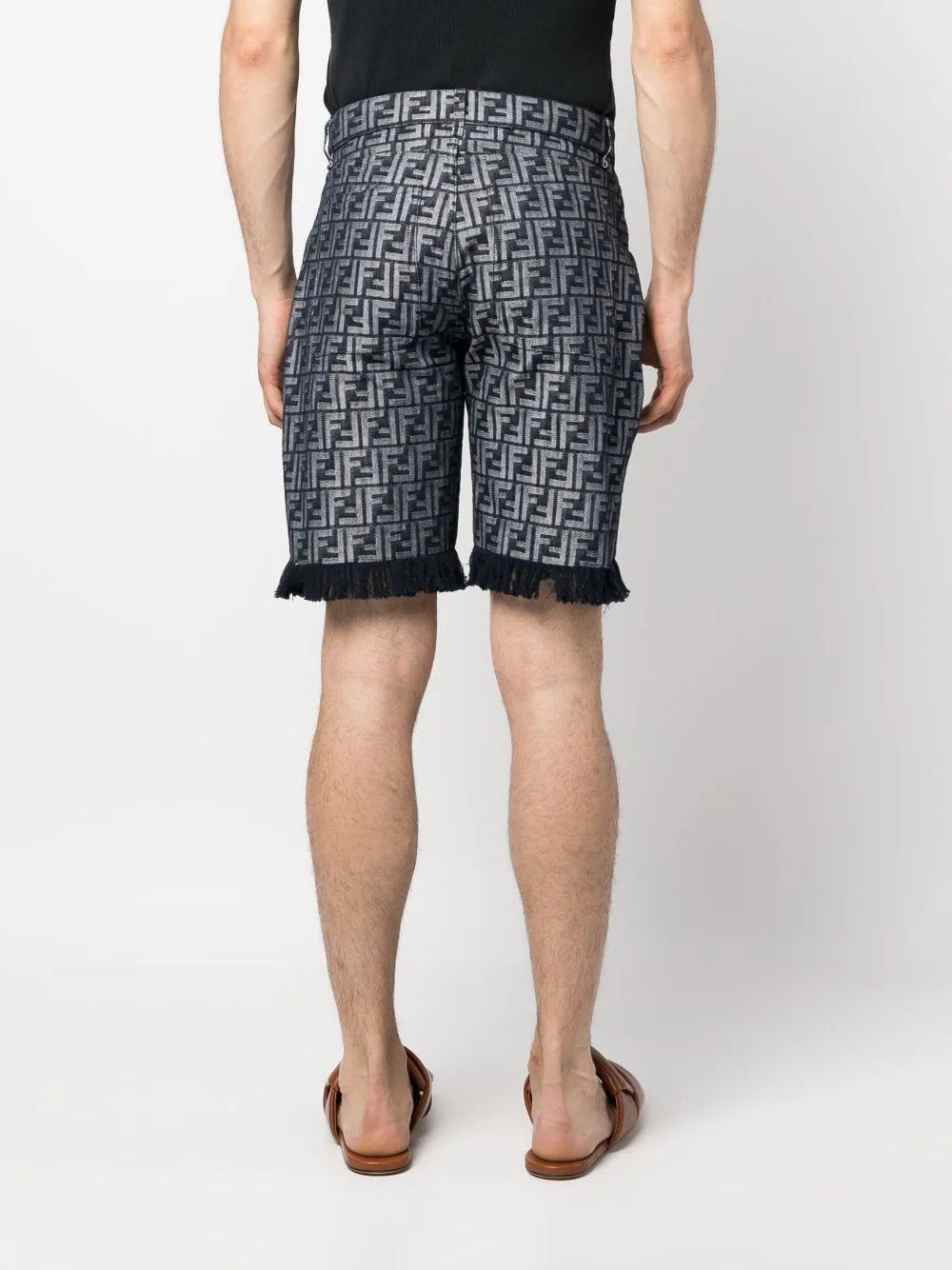 Fendi o1loc1c0824 Bermudas Shorts in Navy Blue Size US 36 / EU 52 - 3 Thumbnail
