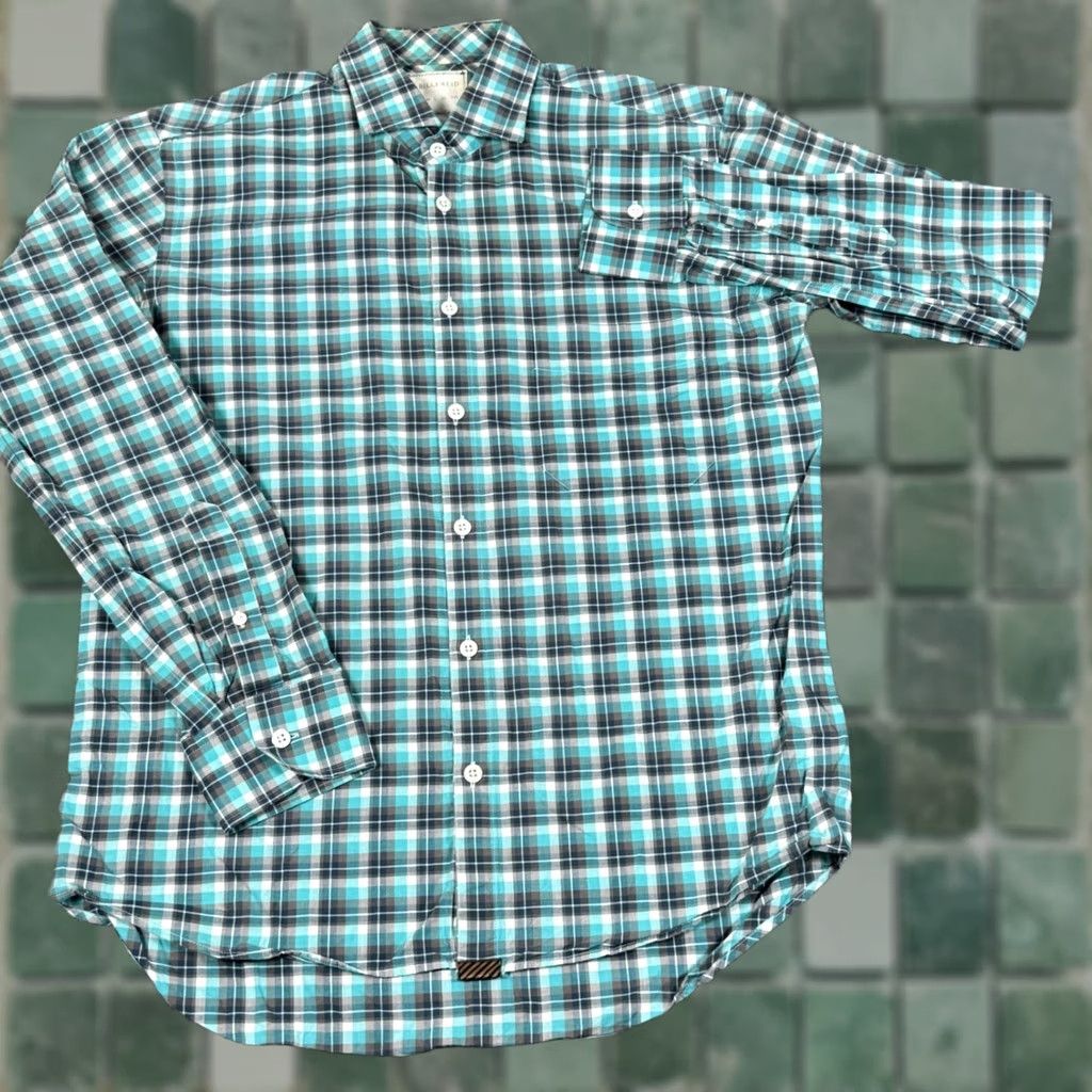 Billy Reid Billy Reid Plaid Button Up Shirt Small Standard Cut Office LS Blue Brown Preppy Size US S / EU 44-46 / 1 - 1 Thumbnail