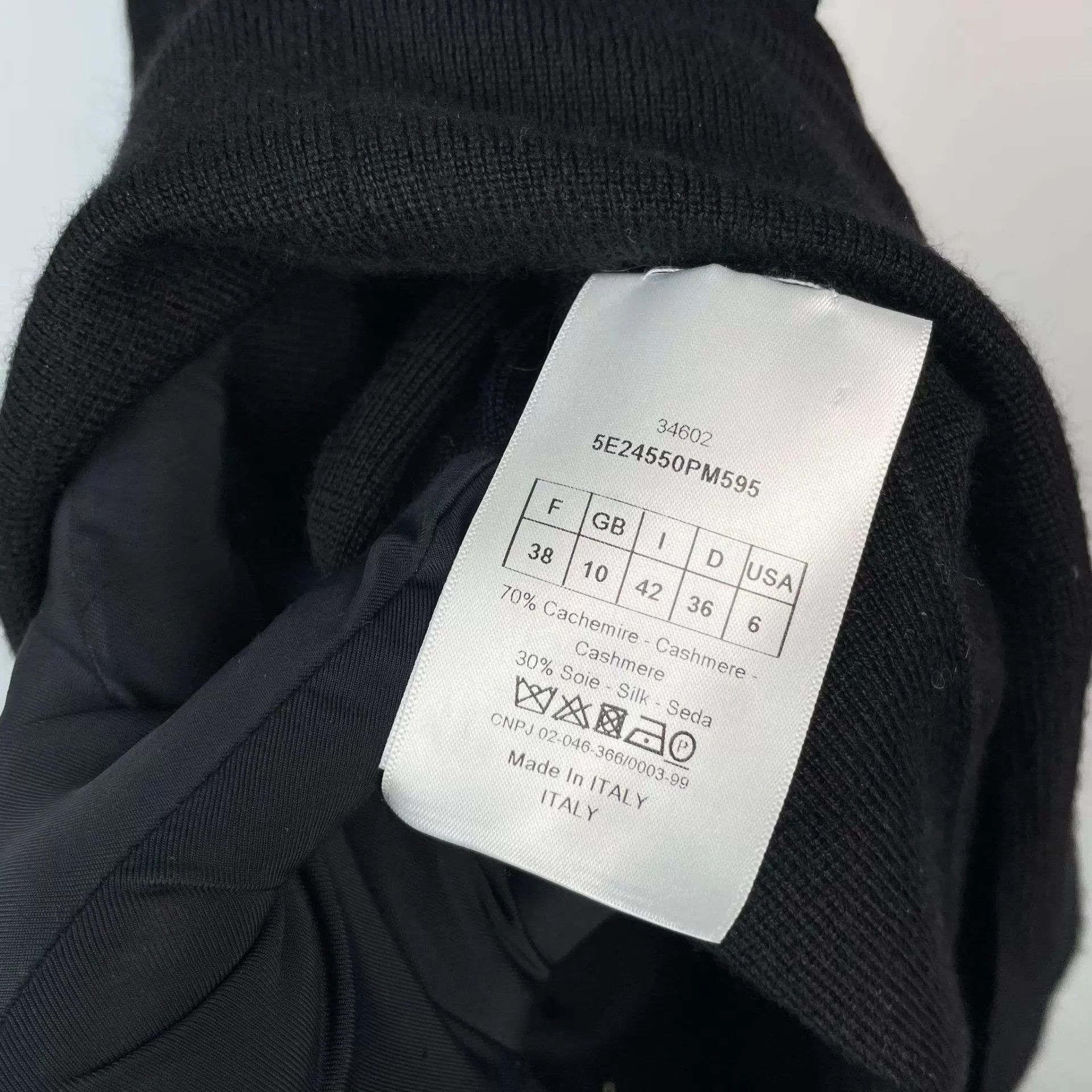 Dior Dior Cashmere Sleeveless Top 98 New Black 38 Size S / US 4 / IT 40 - 4 Thumbnail