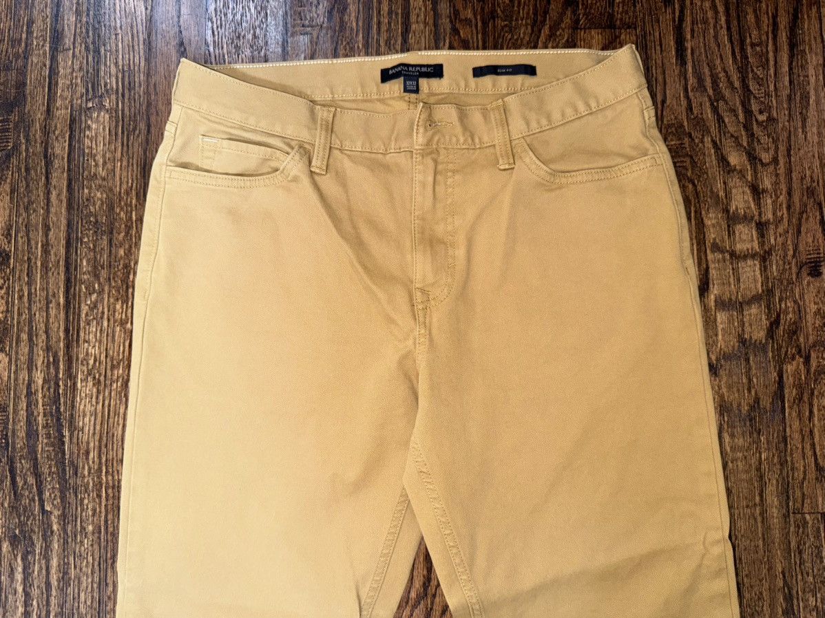 Banana Republic Banana Republic Chino Slim Fit Traveler Pant Brown 32x32 Size US 32 / EU 48 - 5 Thumbnail