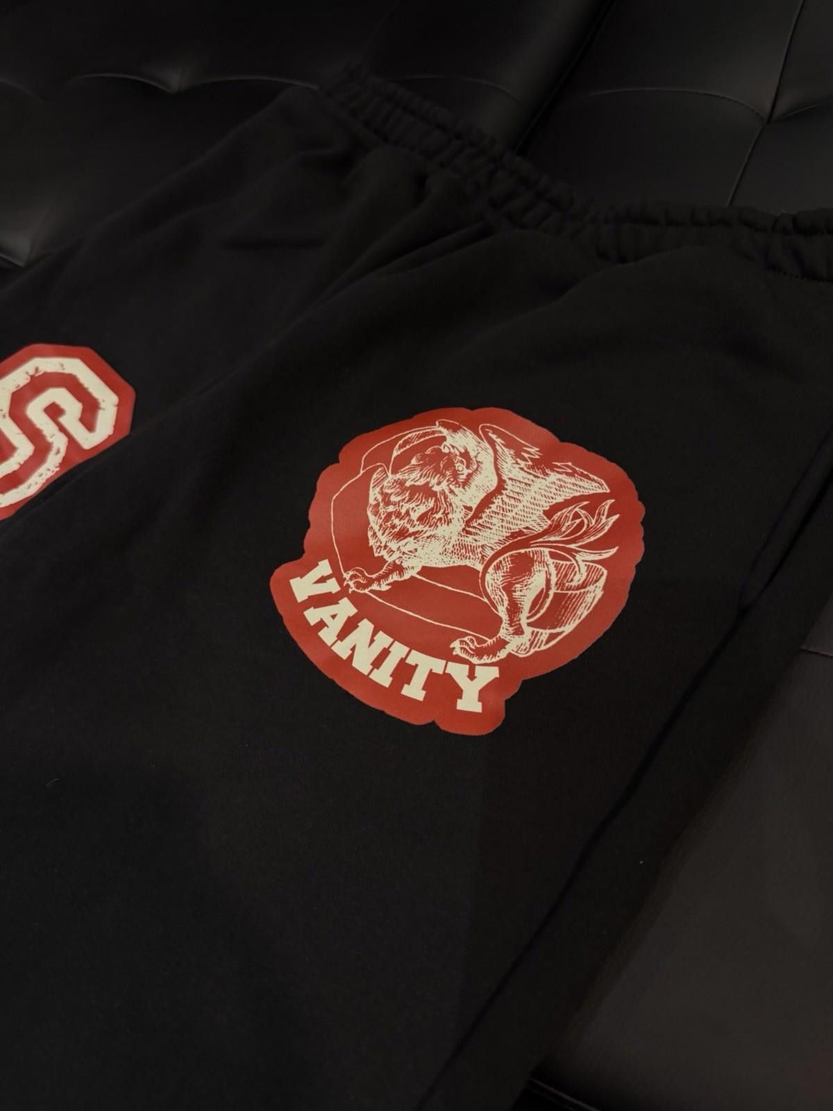 Saint Vanity Size Large - Saint Vanity Varsity Sweatpants Black Red NEW Size US 34 / EU 50 - 7 Thumbnail