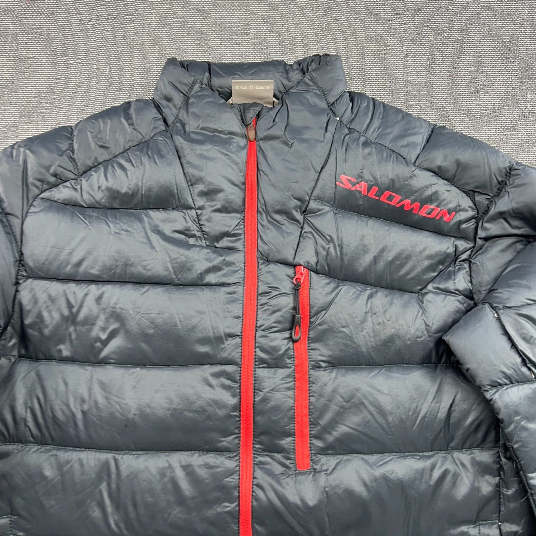 Salomon Salomon Minim Pertex Down Jacket Mens Medium Gray Full Zip Puffer Hoodie Size US M / EU 48-50 / 2 - 4 Thumbnail