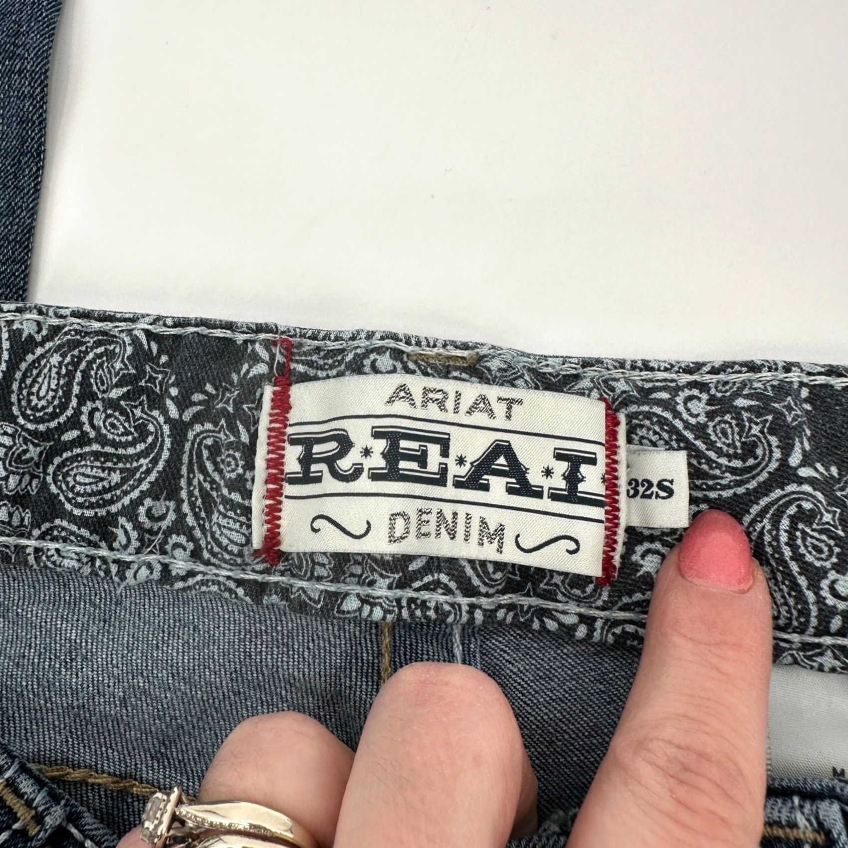 Ariat Ariat REAL Denim Jeans Bootcut Womens Dark Wash 33 30 Inseam Embroidered Pockets Stretch Vintage? No Size 24" / US 00 / IT 34 - 3 Thumbnail