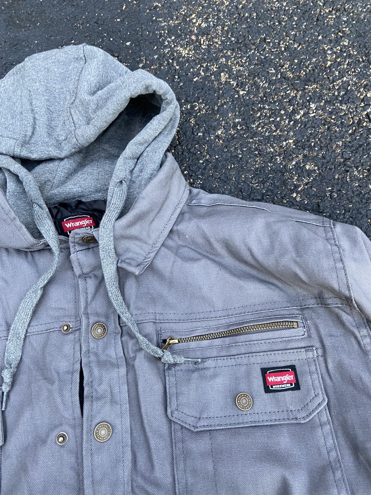 Vintage × Wrangler Crazy Vintage Y2K Carhartt Style Canvas Work Jacket Wrangler Size US L / EU 52-54 / 3 - 2 Thumbnail