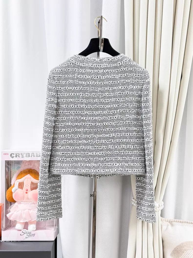 Chanel Chanel Striped tweed knitted jacket Size XXS / US 00 / IT 34 - 3 Thumbnail